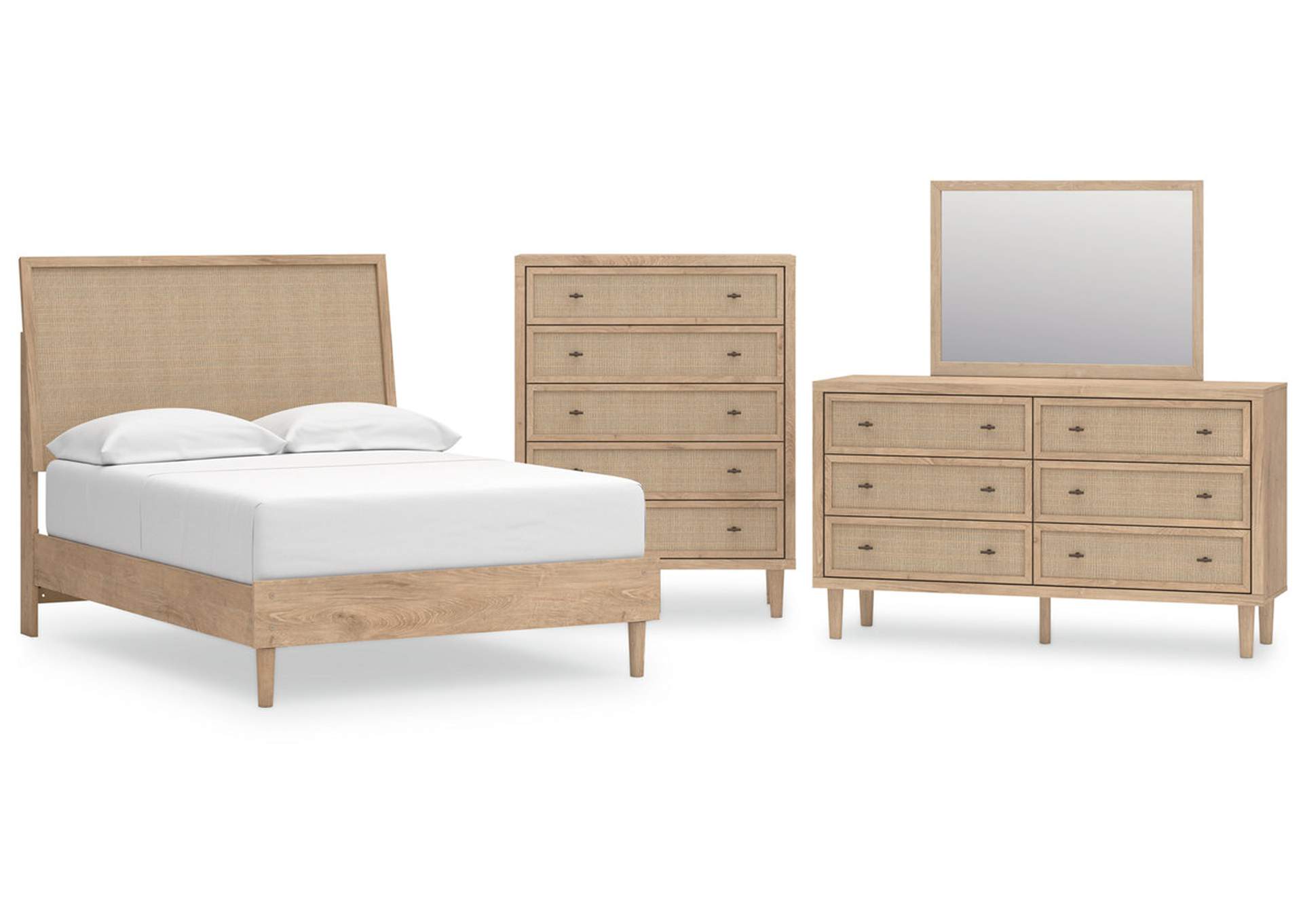 Cielden Full Panel Bed with Mirrored Dresser and Chest,Signature Design By Ashley