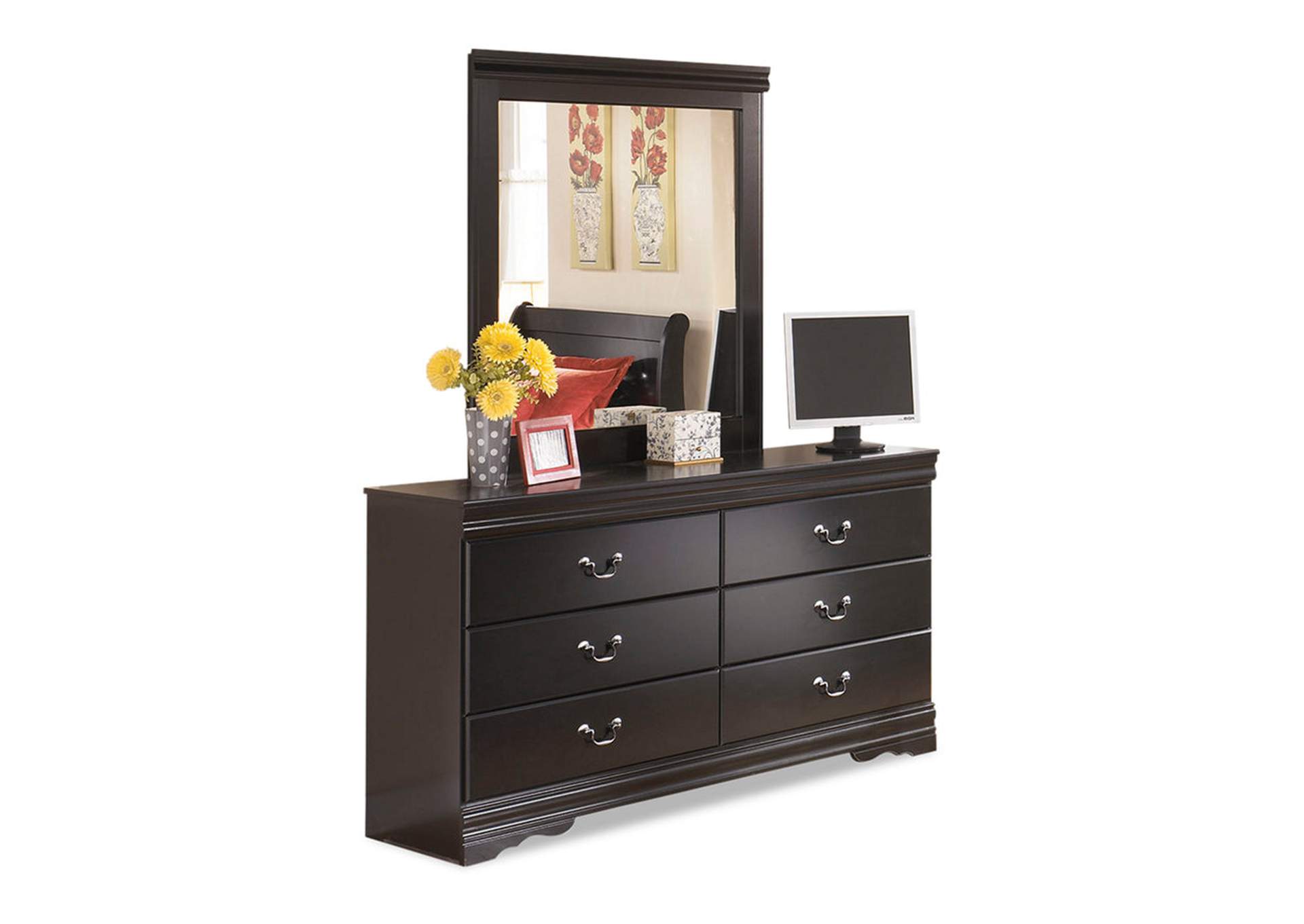 Huey Vineyard Queen Bed with Mirrored Dresser and Nightstand,Signature Design By Ashley
