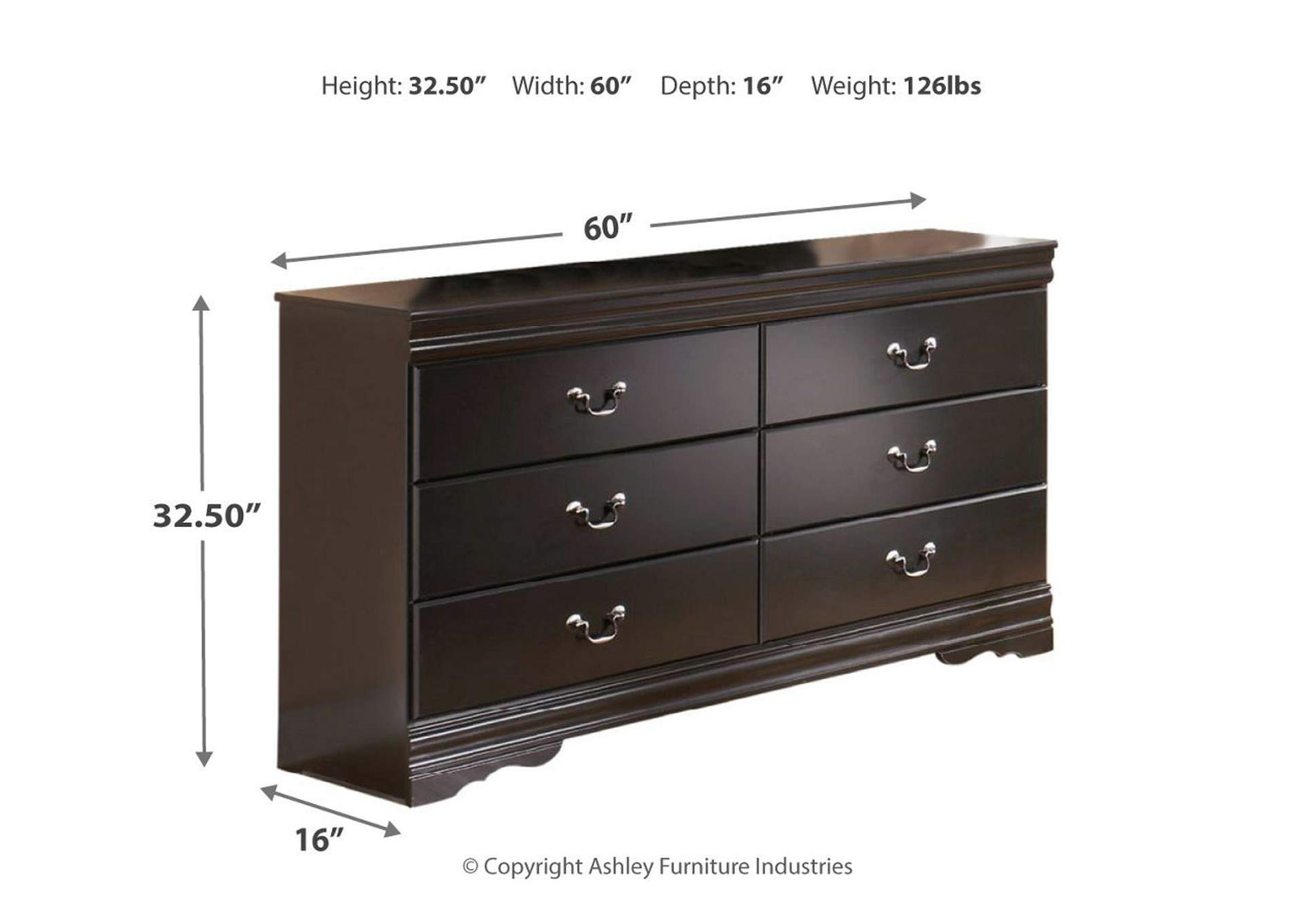 Huey Vineyard Full Sleigh Bed, Dresser, Mirror, Chest and Nightstand,Signature Design By Ashley