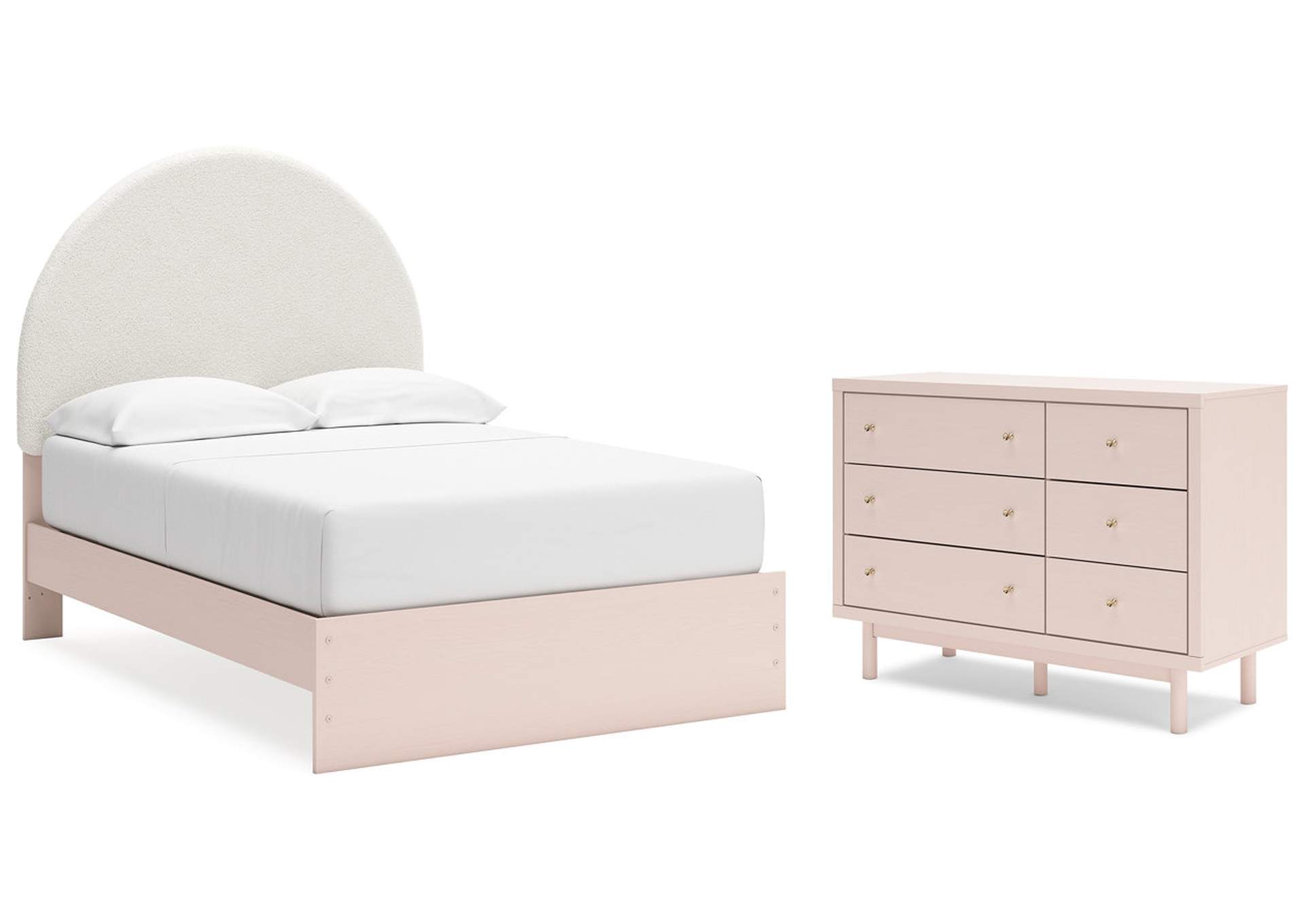 Wistenpine Full Upholstered Panel Bed with Dresser,Signature Design By Ashley