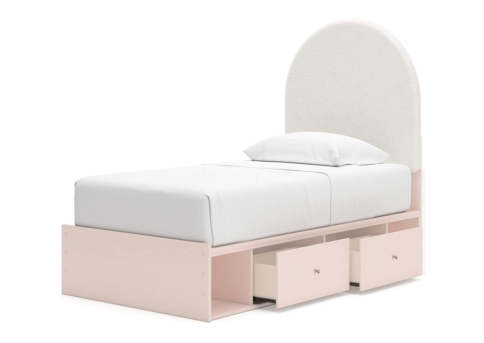 Wistenpine Twin Upholstered Panel Bed with Storage,Signature Design By Ashley