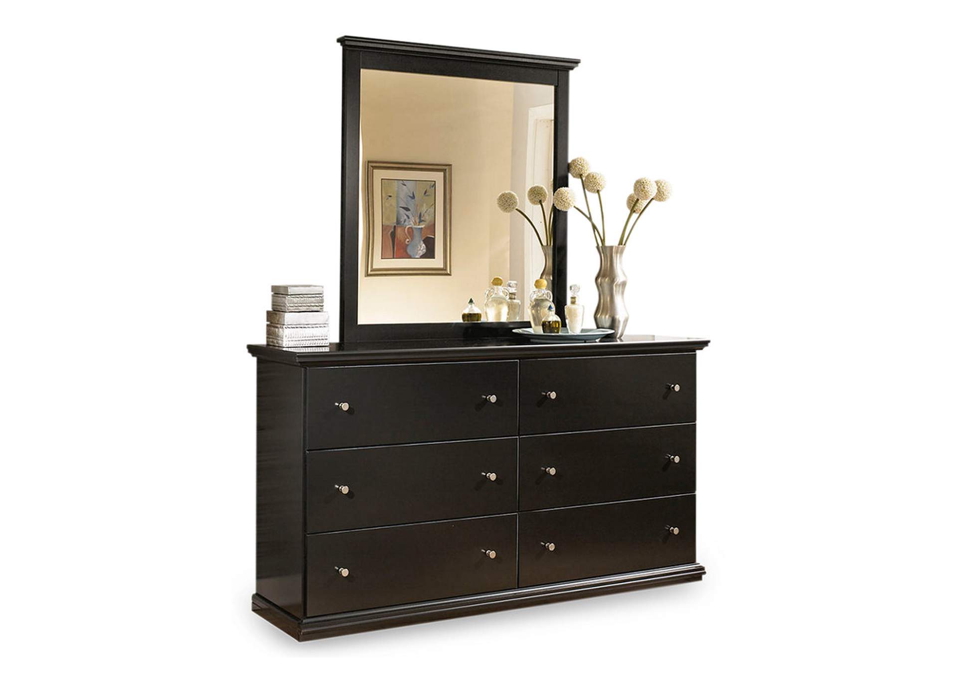 Maribel Queen/Full Panel Headboard Bed with Mirrored Dresser,Signature Design By Ashley