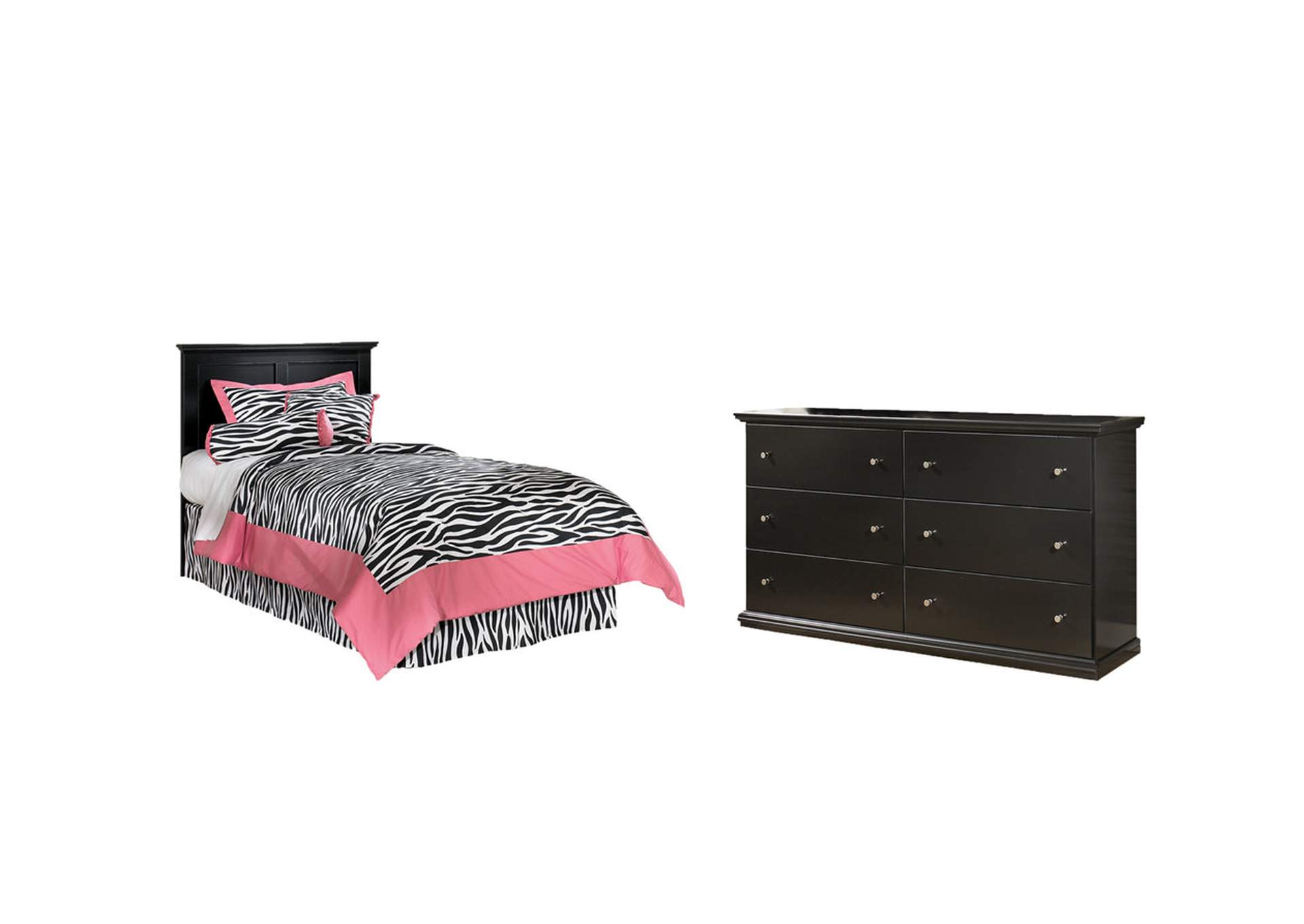 Maribel Twin Panel Headboard Bed with Dresser,Signature Design By Ashley