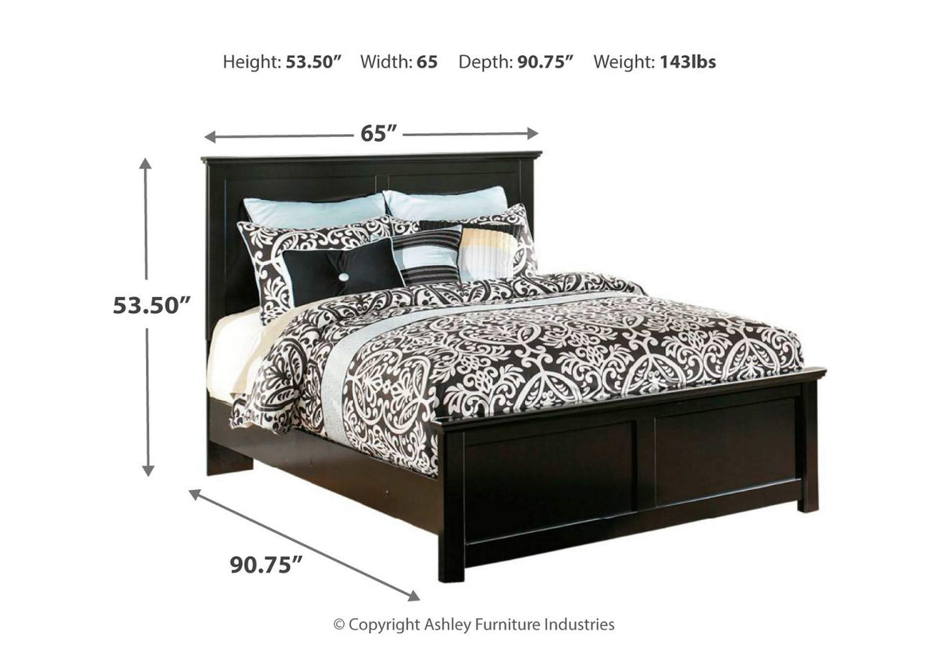 Maribel Queen Panel Bed with Mirrored Dresser, Chest and 2 Nightstands,Signature Design By Ashley