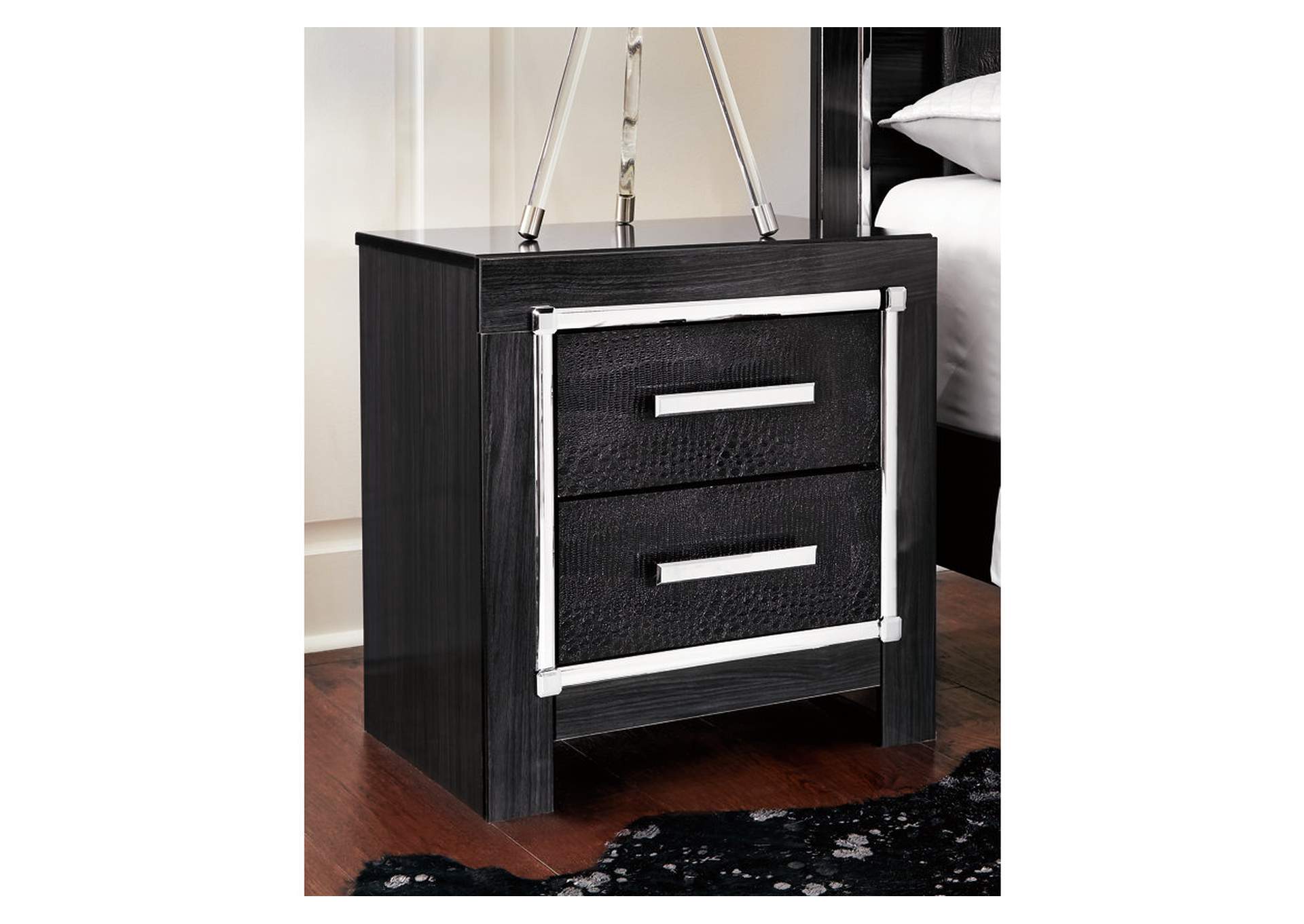 Kaydell Queen Upholstered Panel Headboard with Mirrored Dresser, Chest and Nightstand,Signature Design By Ashley