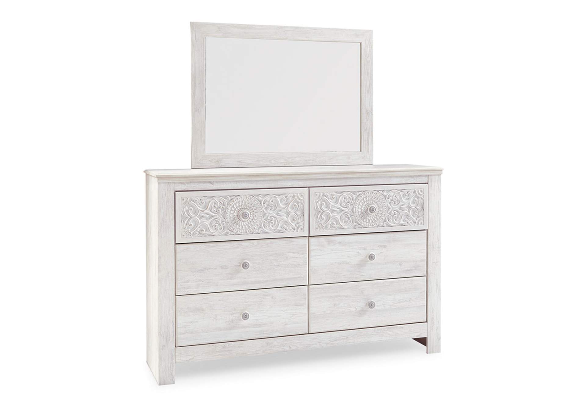 Paxberry Queen Panel Bed with Mirrored Dresser,Signature Design By Ashley