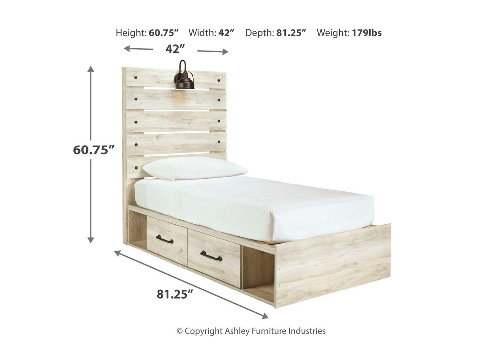 Cambeck Twin Panel Bed with 2 Storage Drawers,Signature Design By Ashley