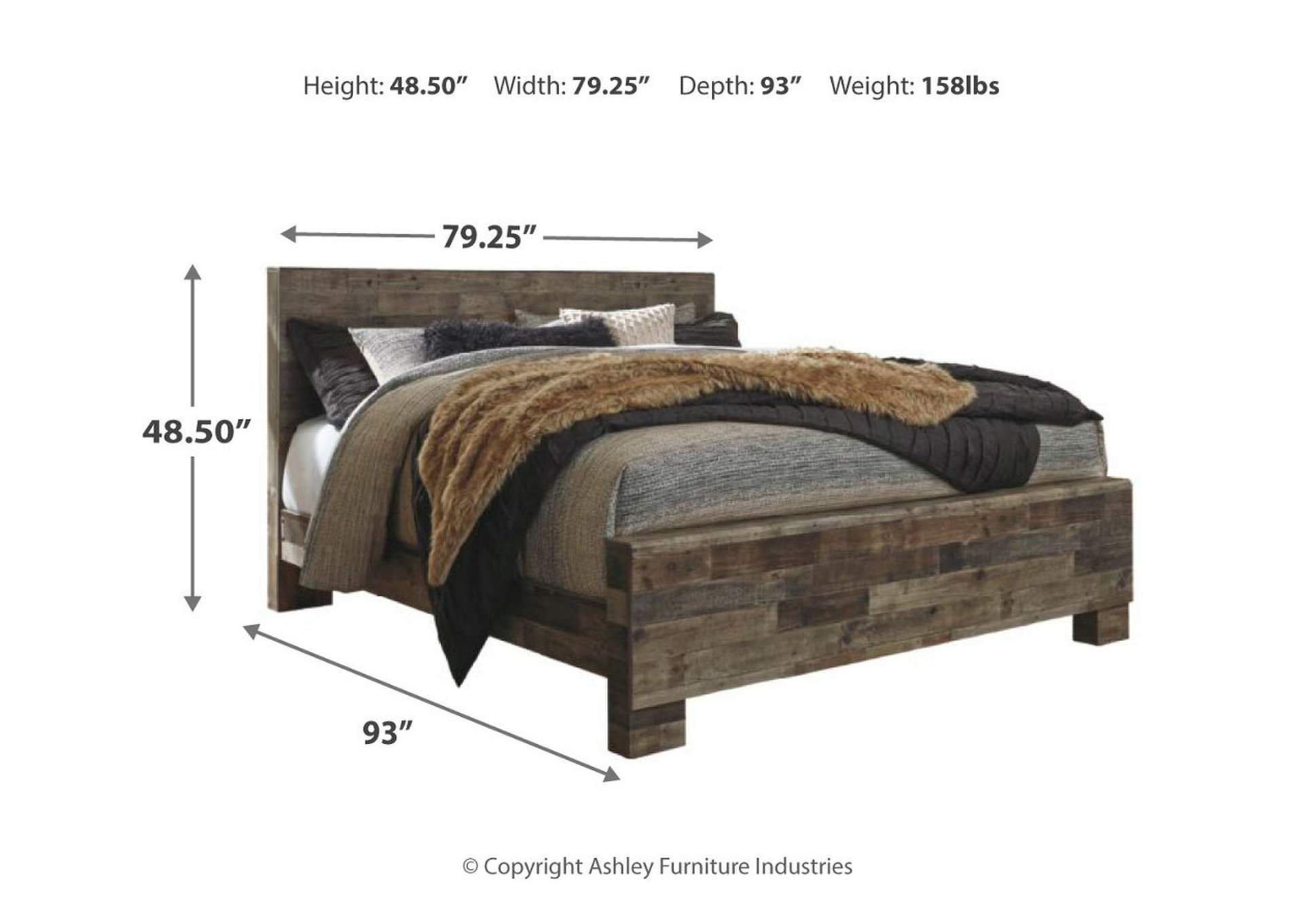 Derekson King Panel Bed with Dresser,Benchcraft