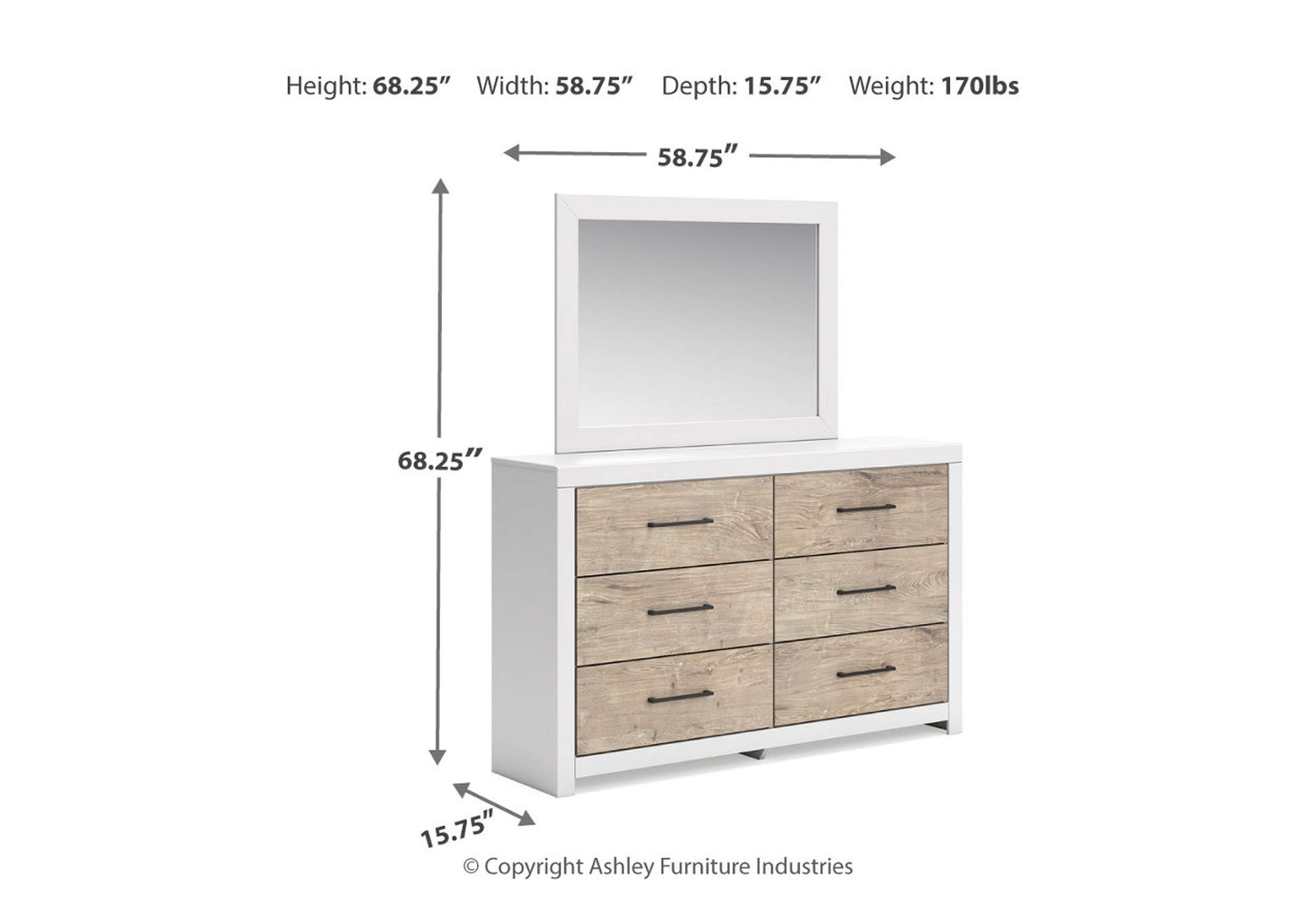 Charbitt Twin Panel Bed with Mirrored Dresser and Nightstand,Signature Design By Ashley