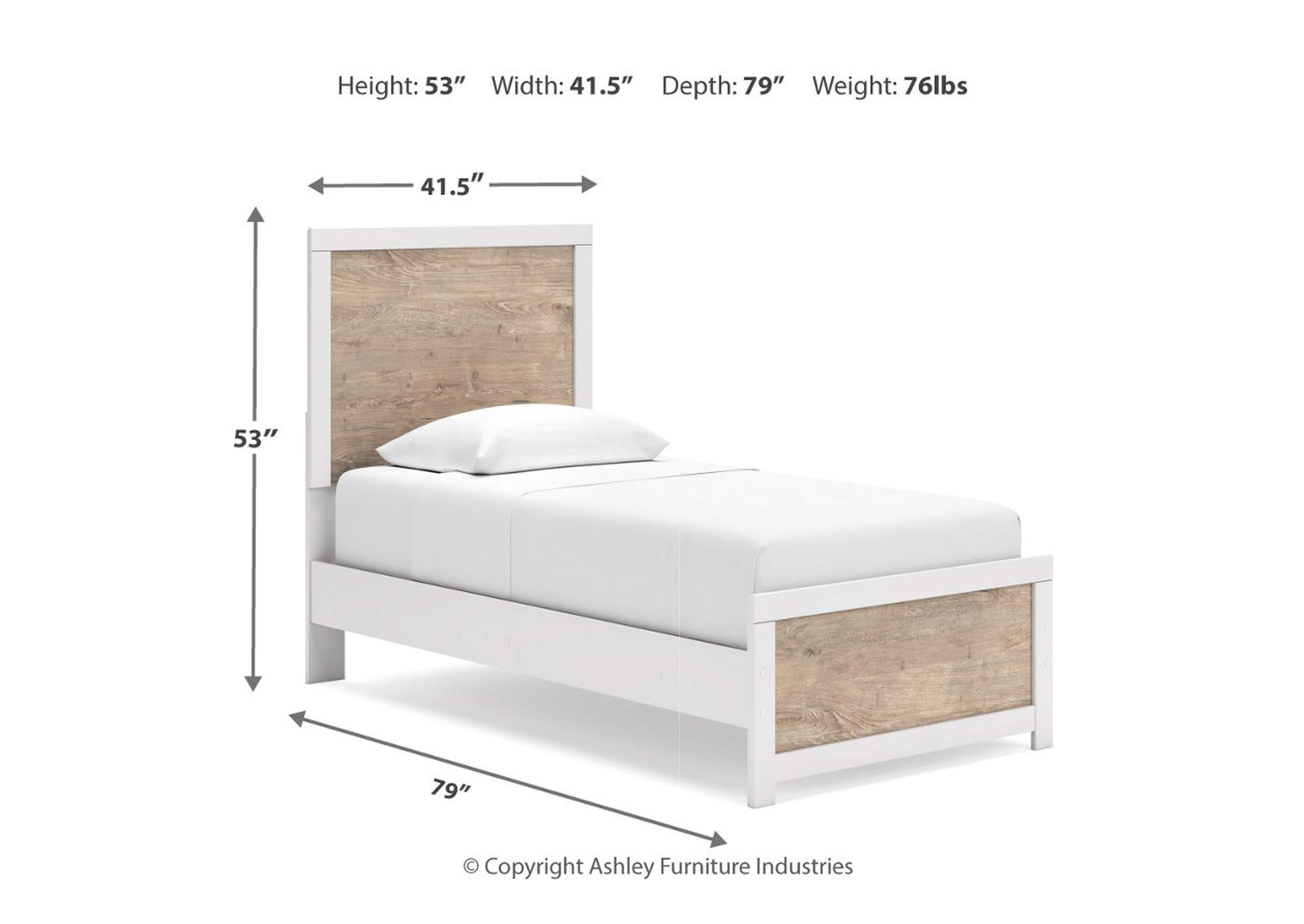 Charbitt Twin Panel Bed with Mirrored Dresser and 2 Nightstands,Signature Design By Ashley