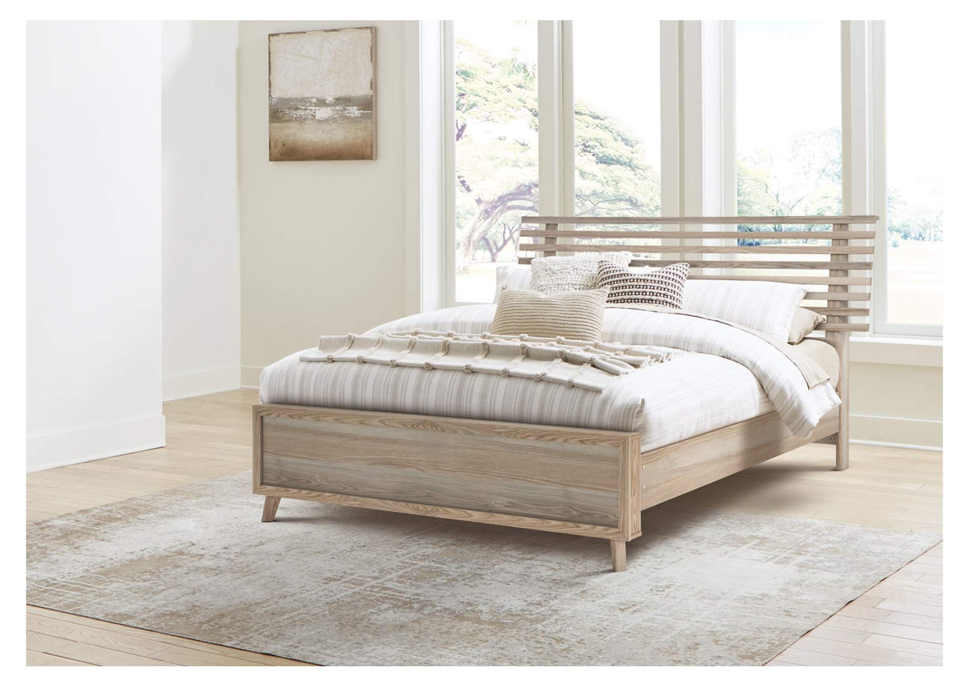 Hasbrick Queen Slat Panel Bed,Signature Design By Ashley