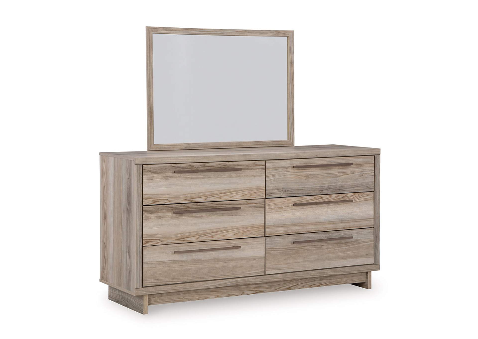 Hasbrick Queen Panel Bed with Mirrored Dresser, Chest and 2 Nightstands,Signature Design By Ashley