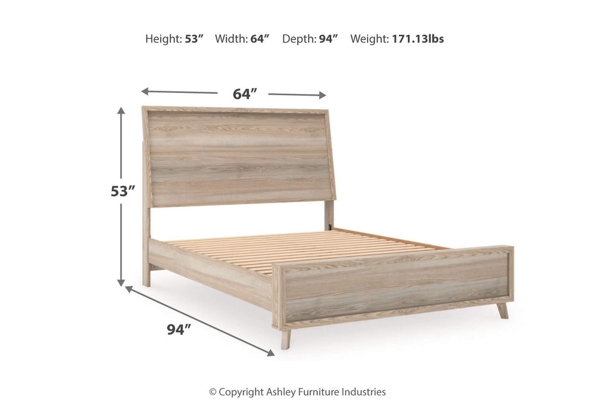 Hasbrick Queen Panel Headboard with Mirrored Dresser,Signature Design By Ashley