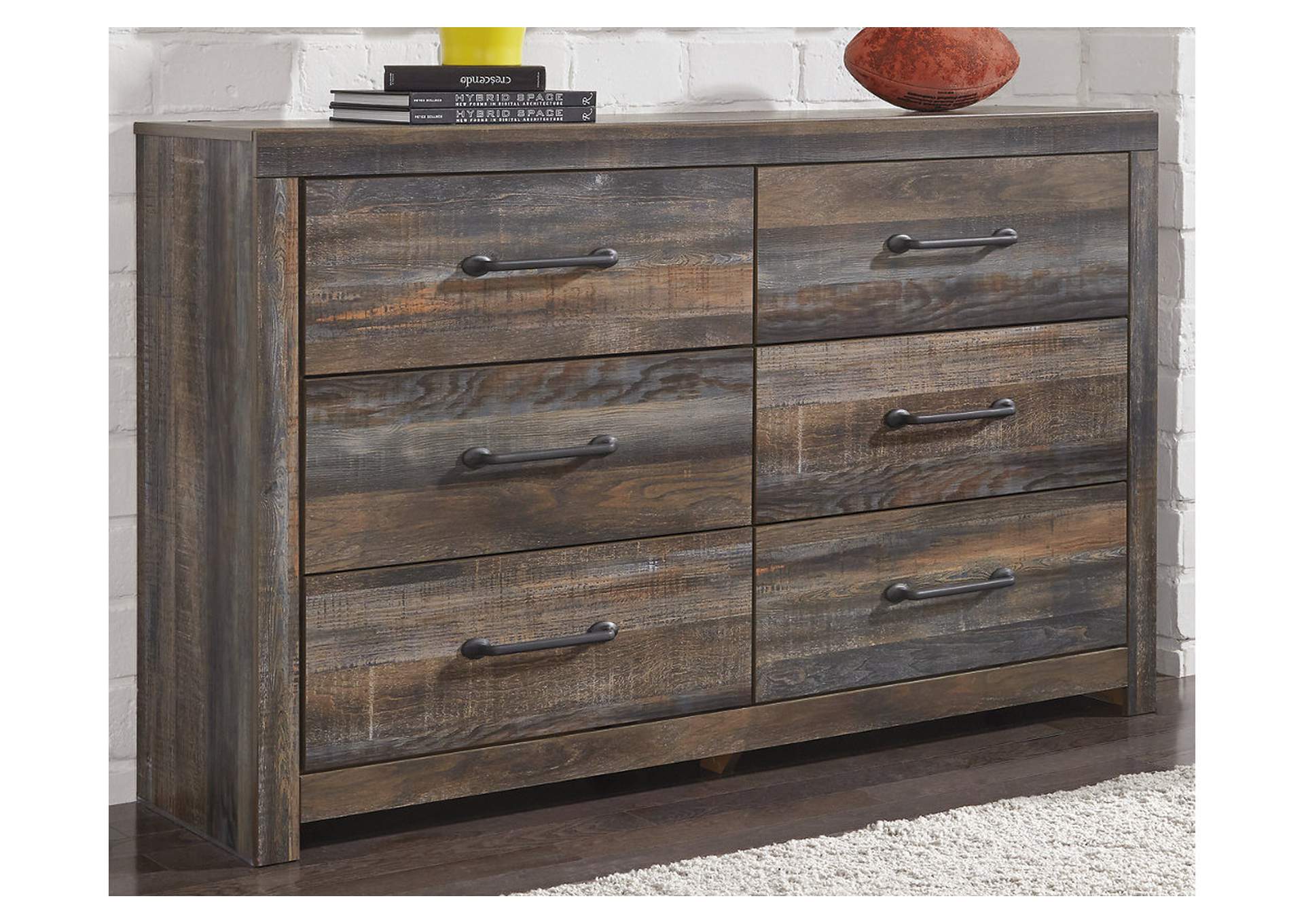 Drystan King Panel Bed with 2 Storage Drawers with Dresser,Signature Design By Ashley