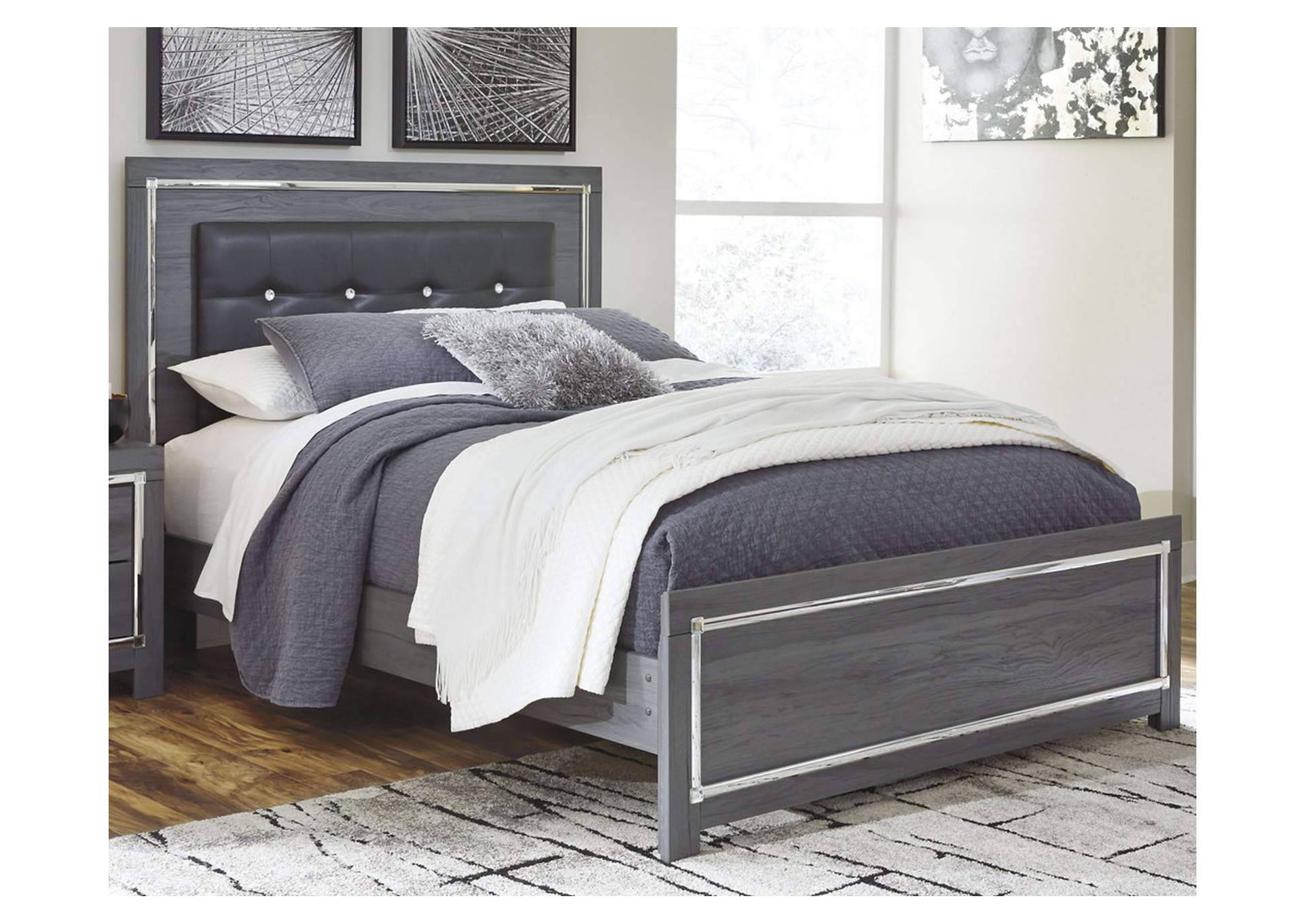 Lodanna Queen Upholstered Panel Bed, Dresser, Mirror and Nightstand,Signature Design By Ashley