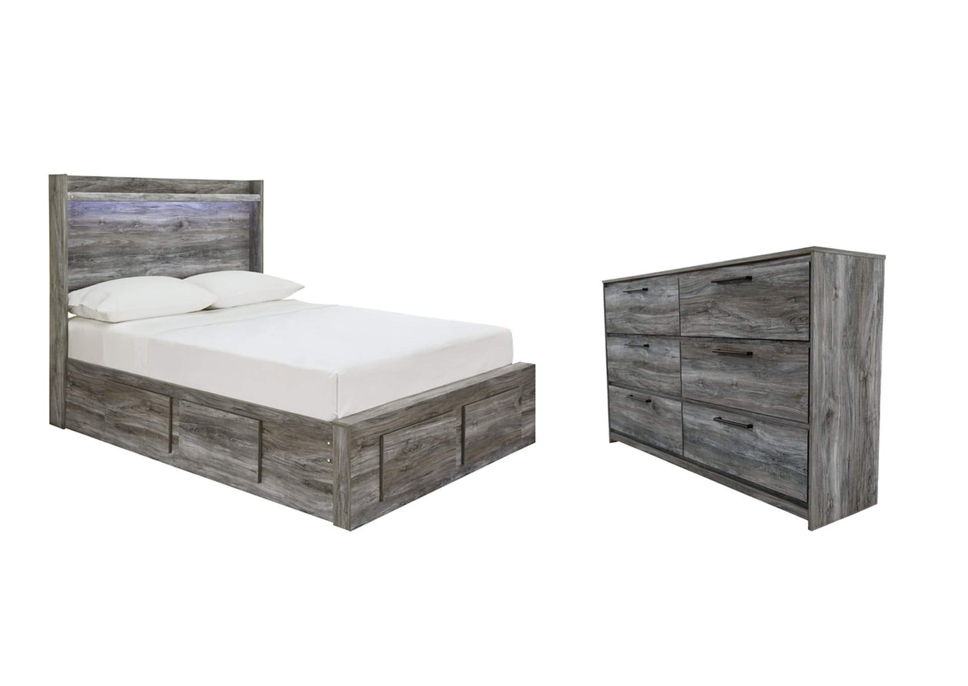 Baystorm Full Panel Bed with 6 Storage Drawers with Dresser,Signature Design By Ashley