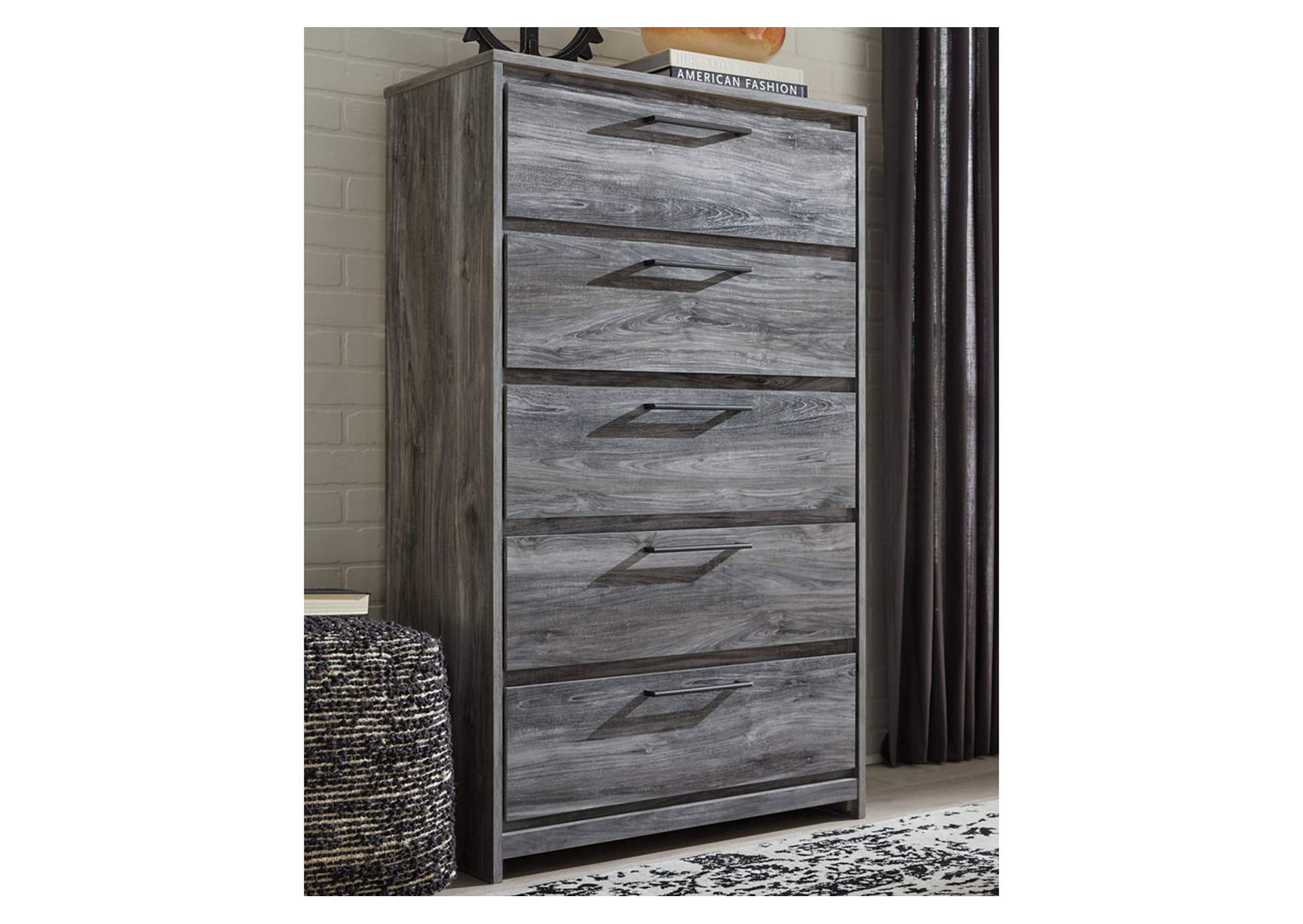 Baystorm Queen Panel Headboard with Mirrored Dresser and Chest,Signature Design By Ashley