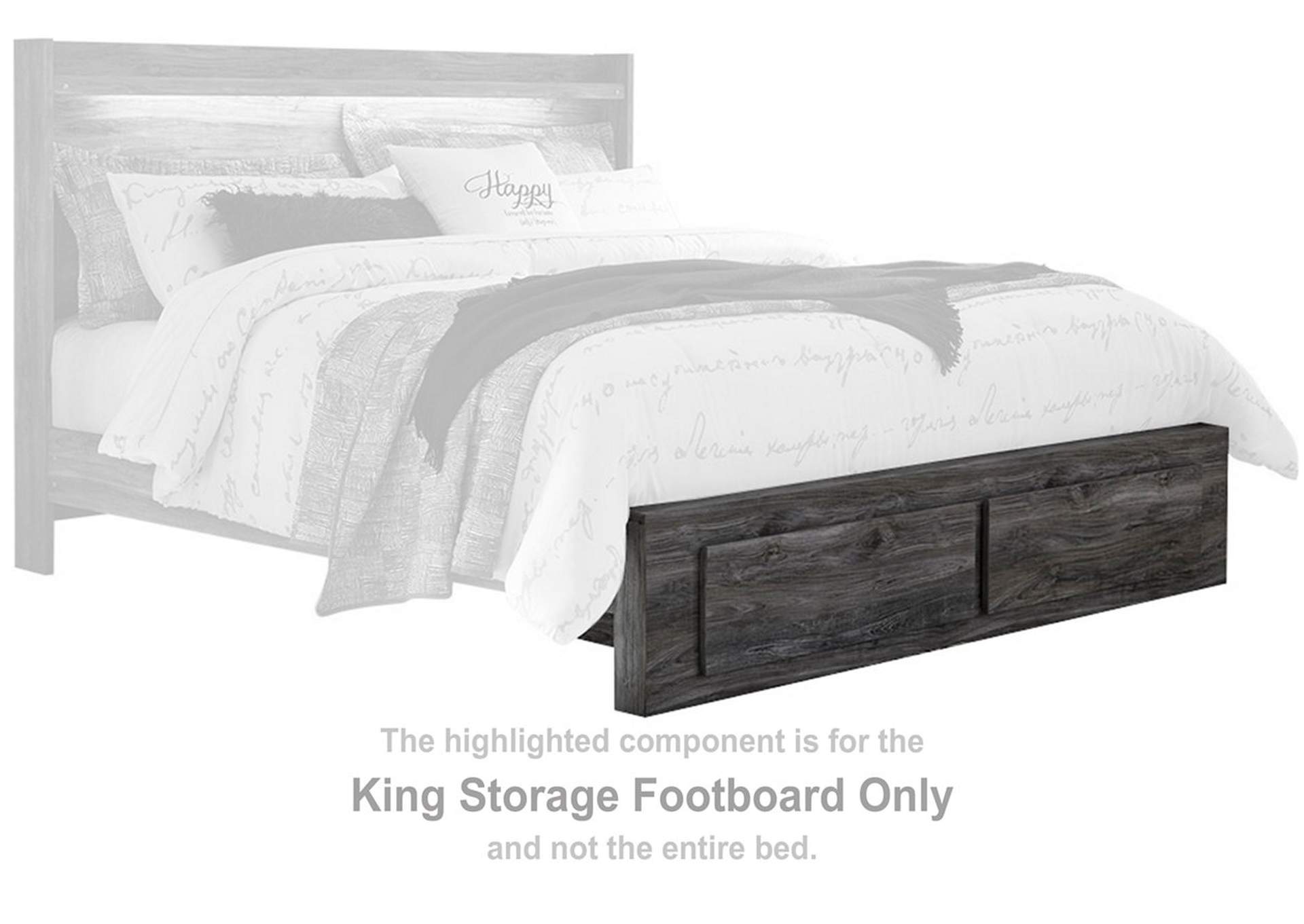 Baystorm King Panel Storage Bed and 2 Nightstands,Signature Design By Ashley