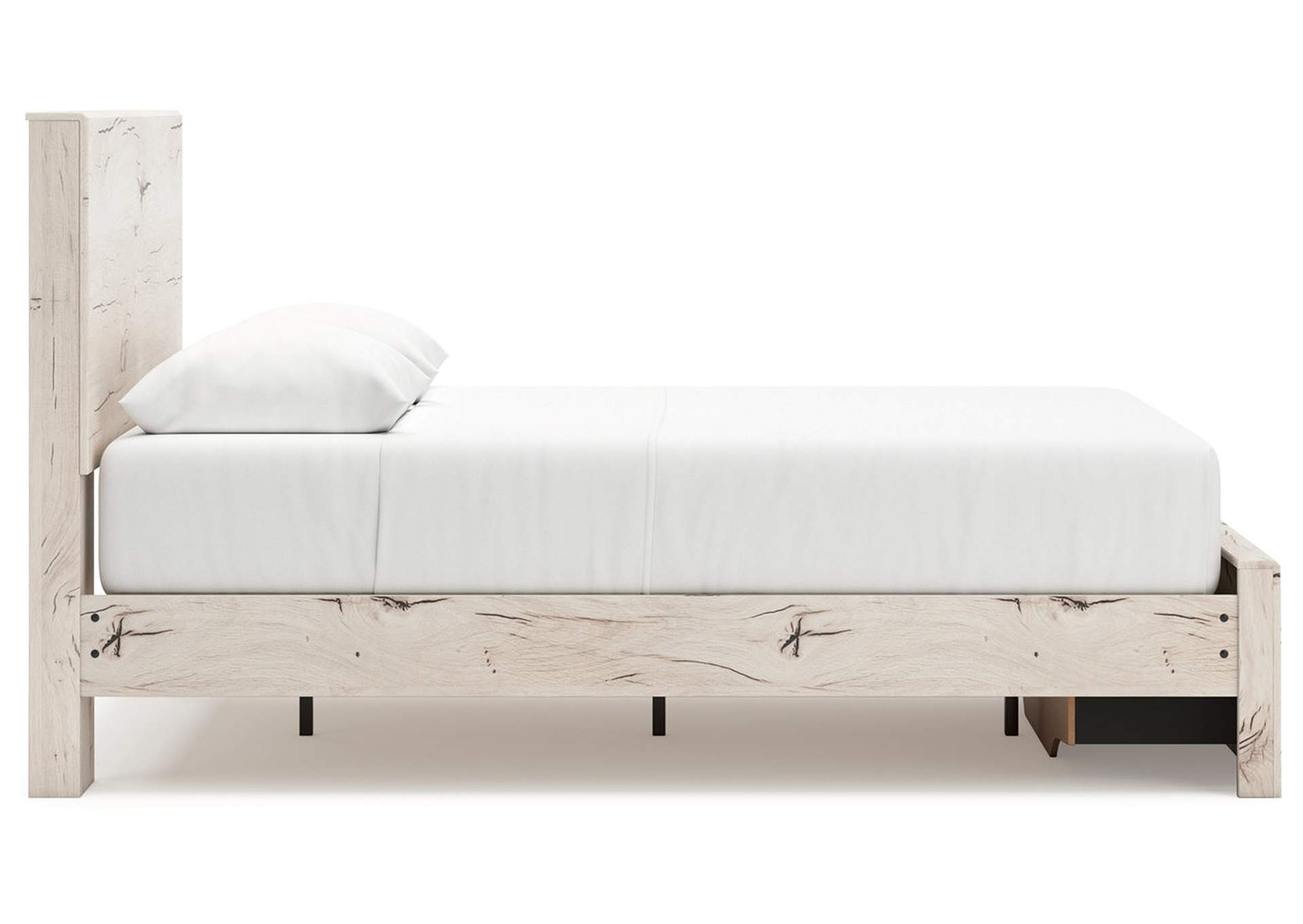 Lawroy Queen Panel Storage Bed with Mirrored Dresser,Signature Design By Ashley