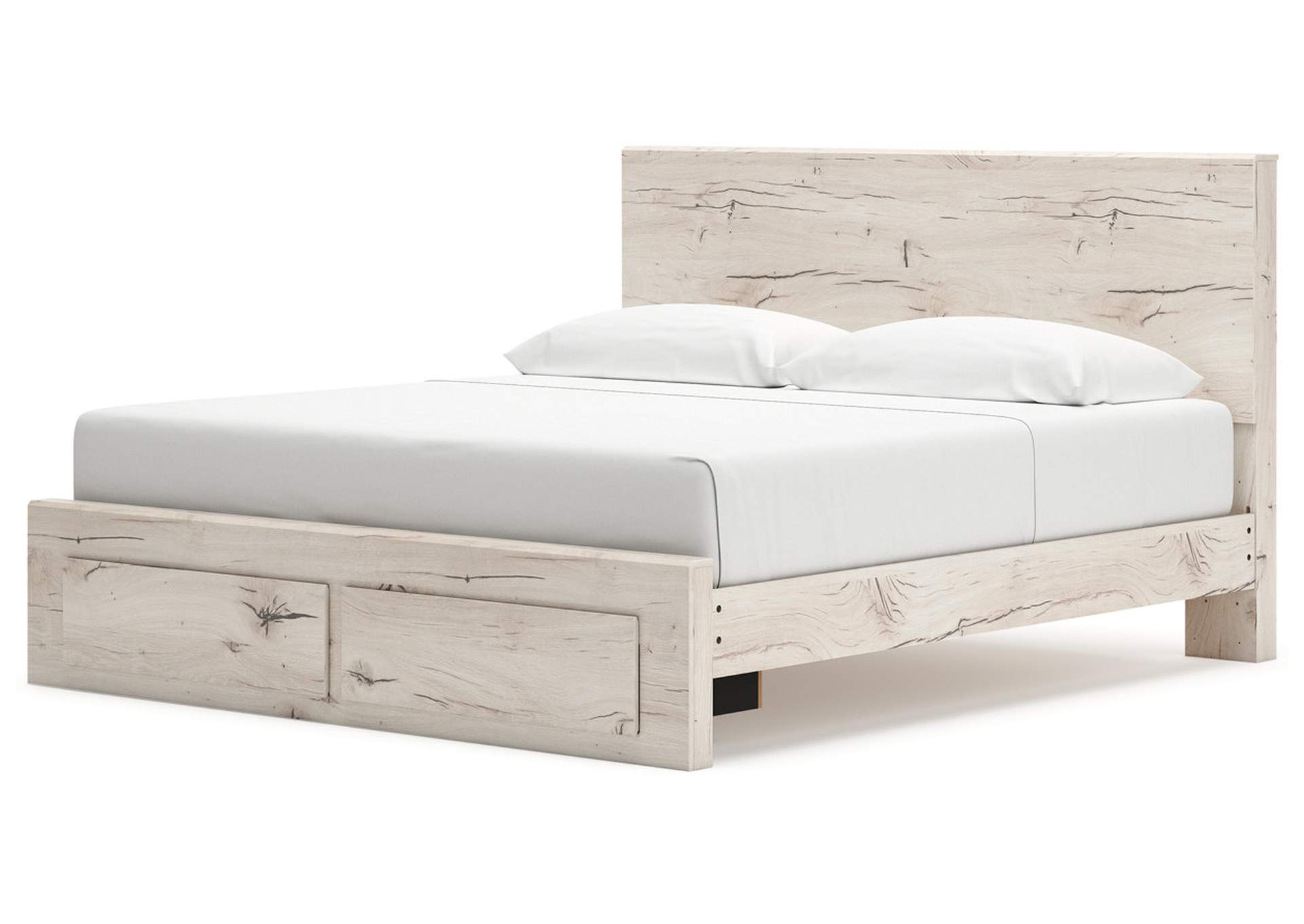 Lawroy King Panel Storage Bed with Mirrored Dresser,Signature Design By Ashley