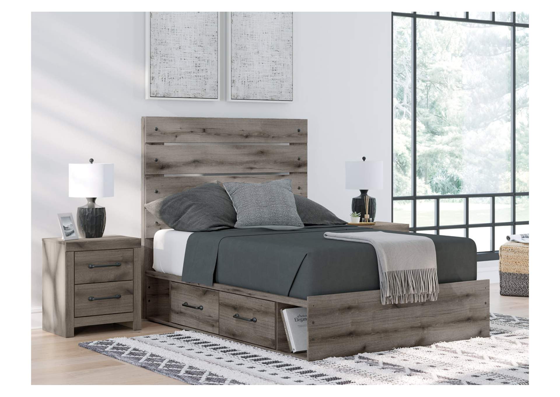 Urbanoore Full Panel Bed with Storage,Signature Design By Ashley