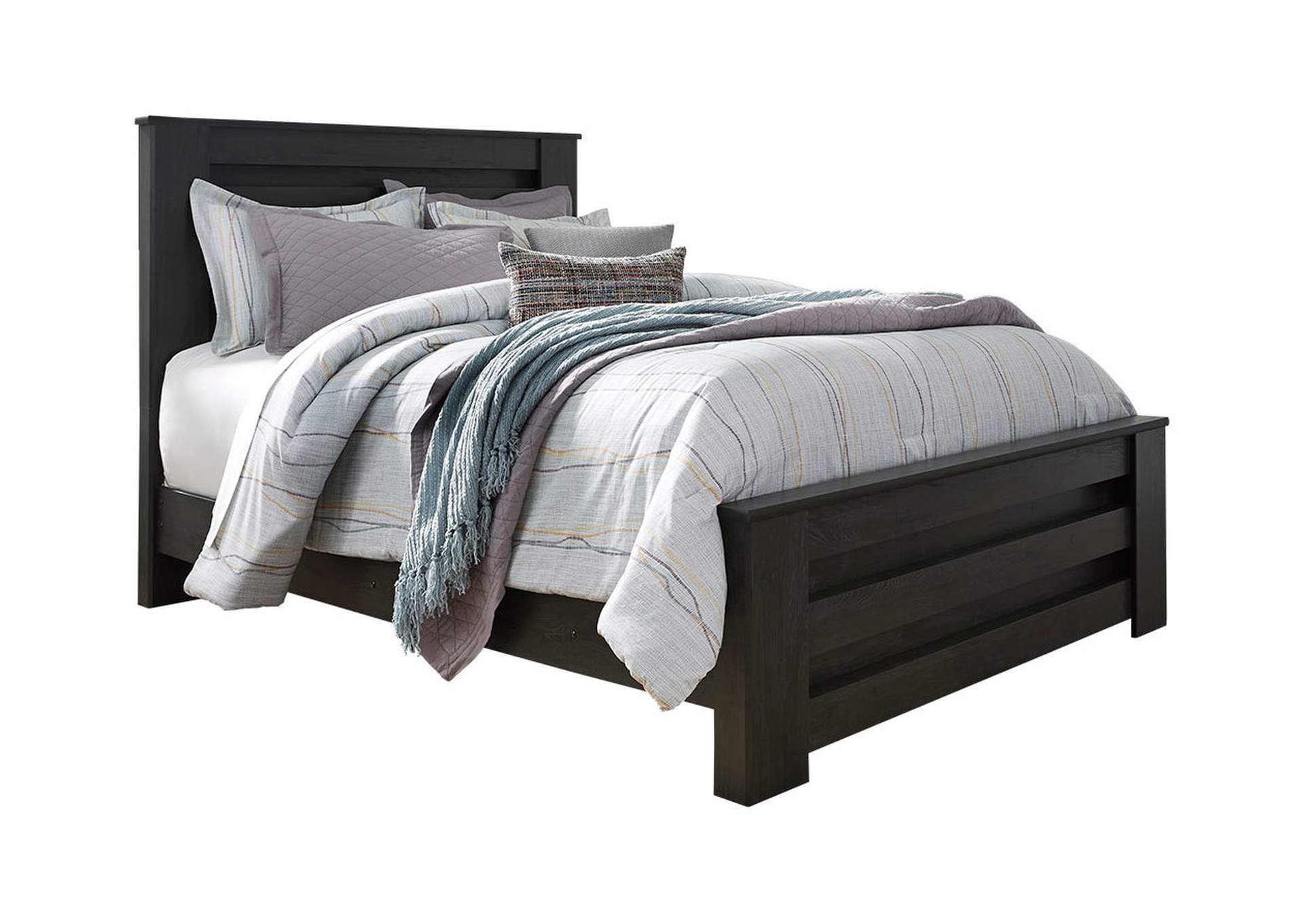 Brinxton Queen Panel Bed with Mirrored Dresser and 2 Nightstands,Signature Design By Ashley