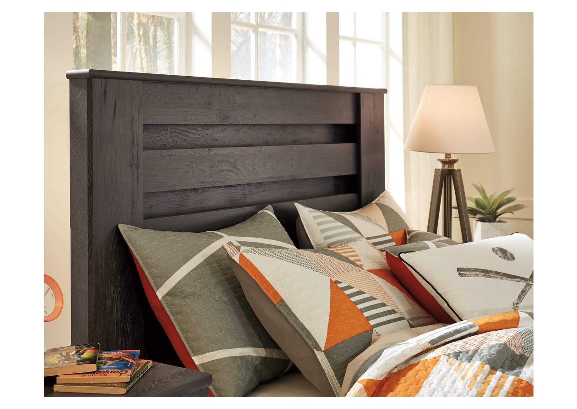 Brinxton Full Panel Headboard Bed with Mirrored Dresser, Chest and 2 Nightstands,Signature Design By Ashley
