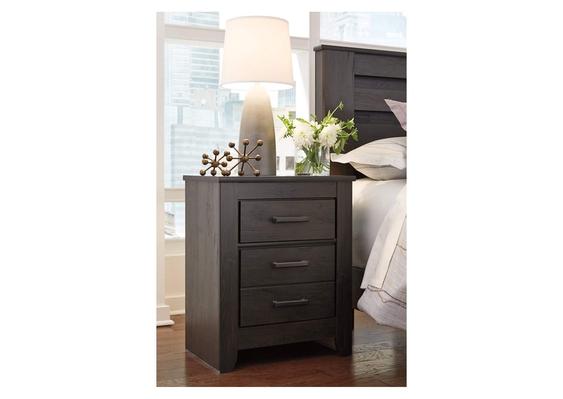 Brinxton Queen Panel Bed with Mirrored Dresser, Chest and Nightstand,Signature Design By Ashley