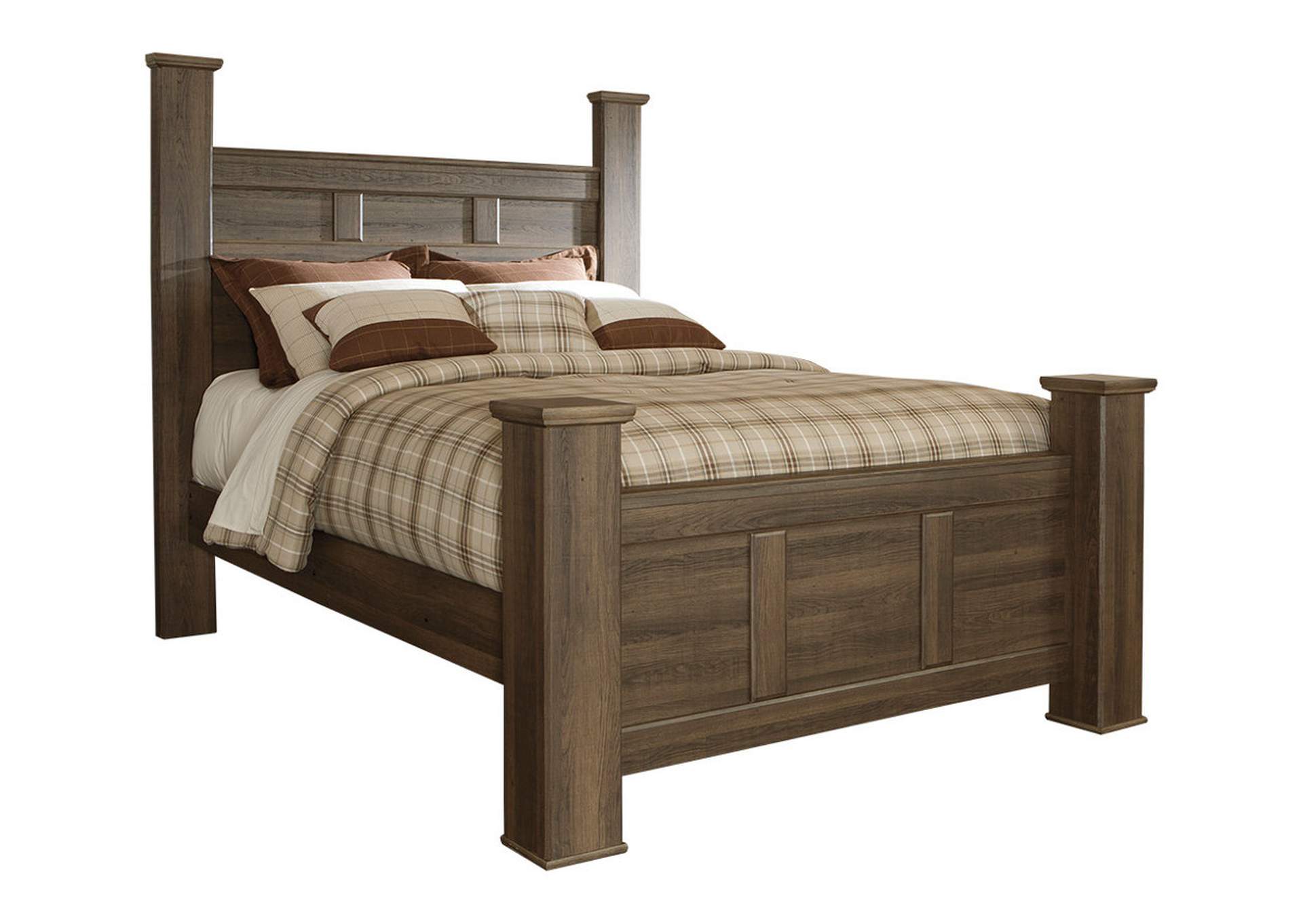 Juararo Queen Poster Bed with Mirrored Dresser, Chest and 2 Nightstands,Signature Design By Ashley