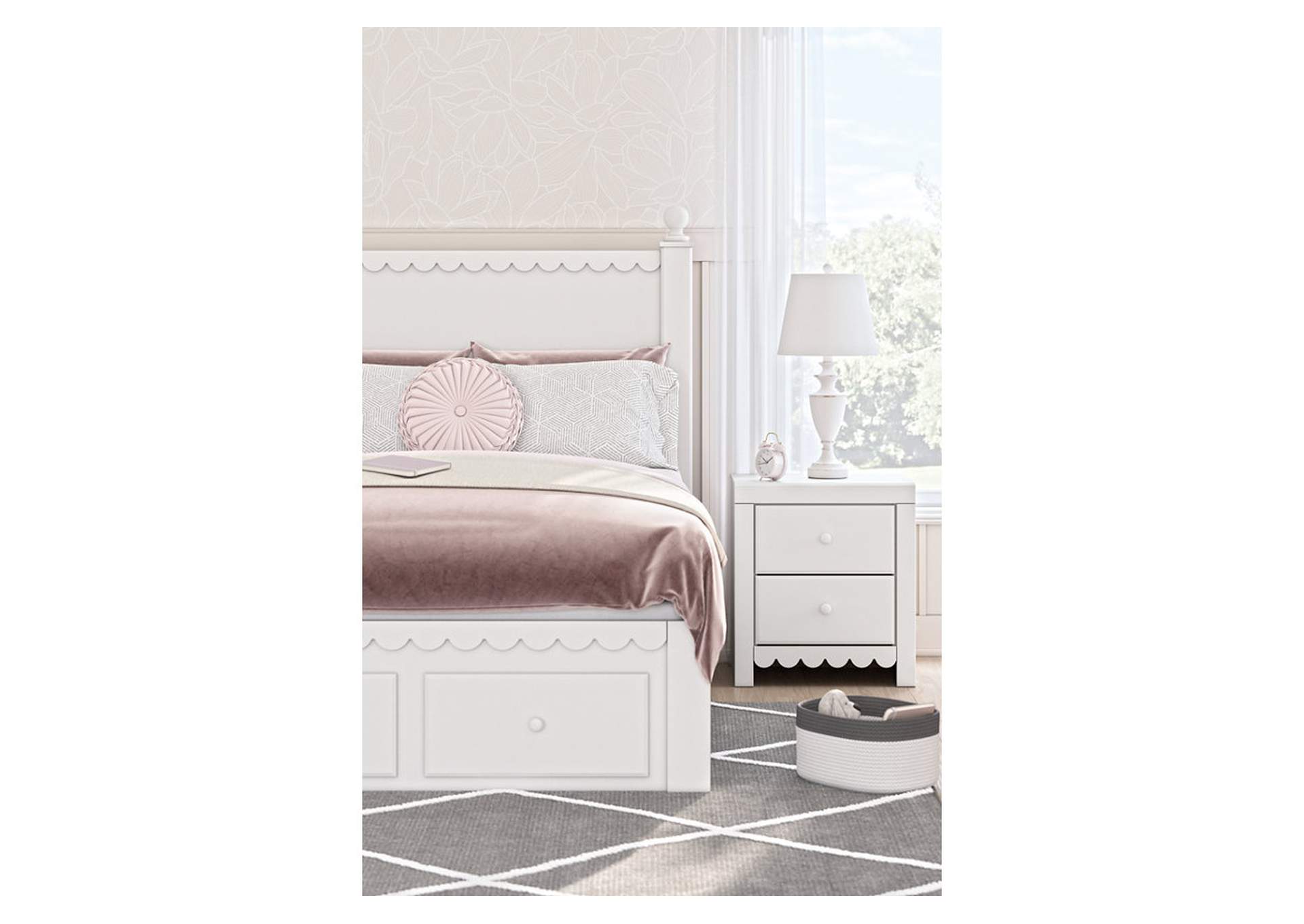 Mollviney Full Panel Bed with Mirrored Dresser, Chest and Nightstand,Signature Design By Ashley