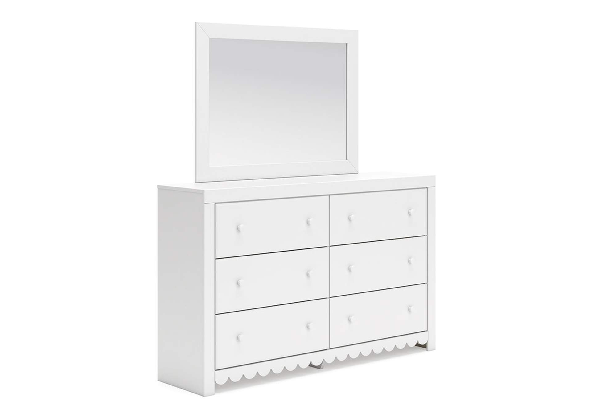 Mollviney Twin Panel Storage Bed with Mirrored Dresser and 2 Nightstands,Signature Design By Ashley