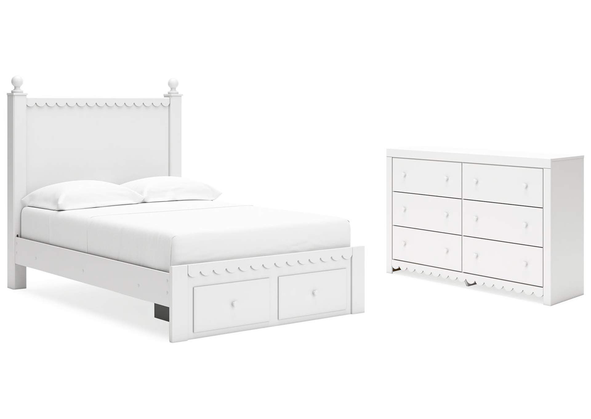 Mollviney Full Panel Storage Bed with Dresser,Signature Design By Ashley