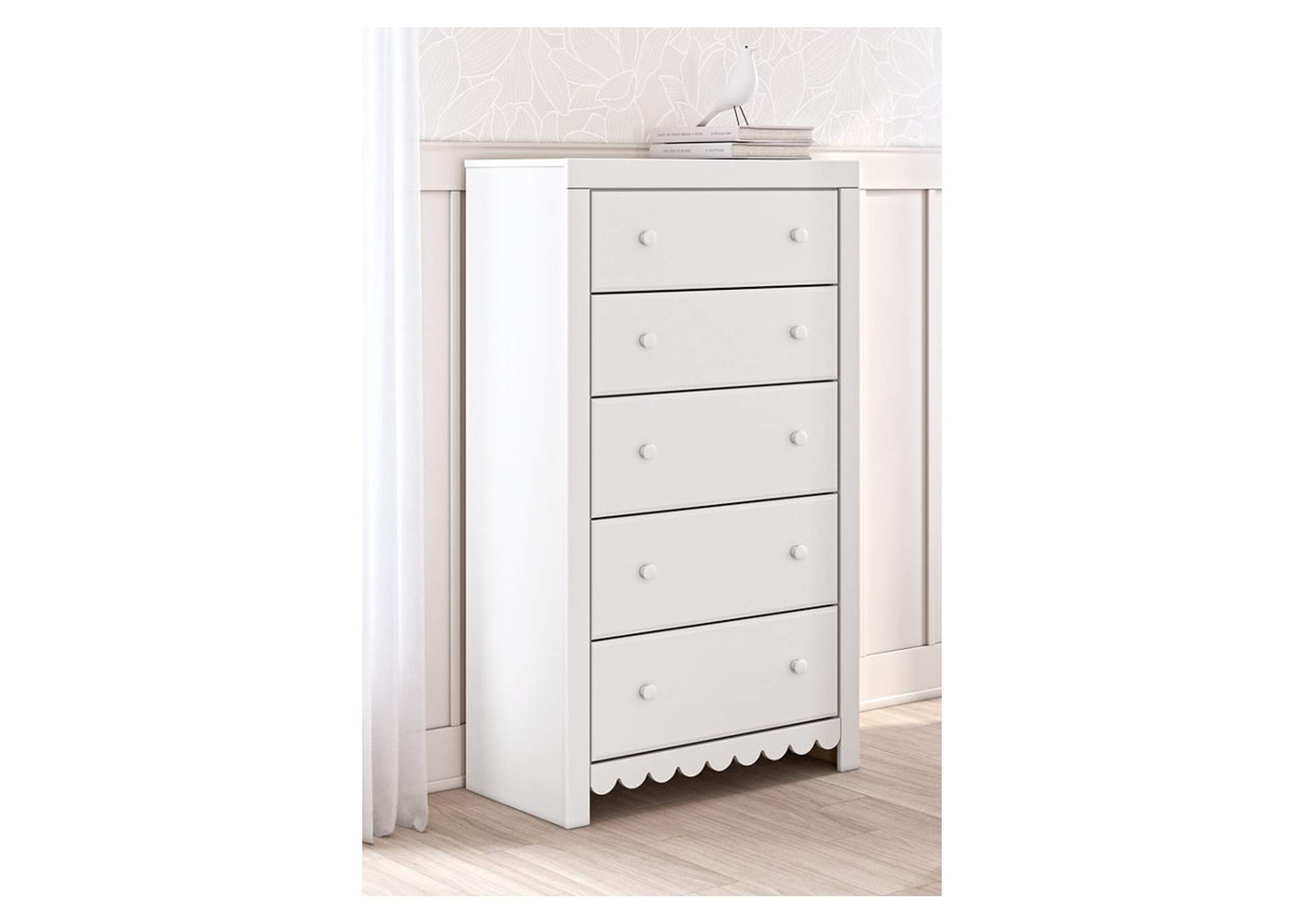 Mollviney Full Panel Bed with Mirrored Dresser and Chest,Signature Design By Ashley