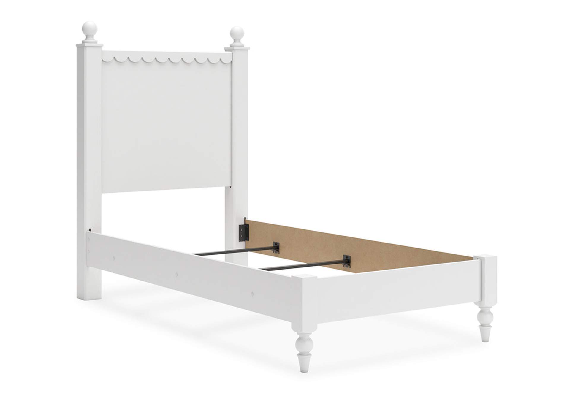 Mollviney Twin Panel Bed with Mirrored Dresser, Chest and 2 Nightstands,Signature Design By Ashley