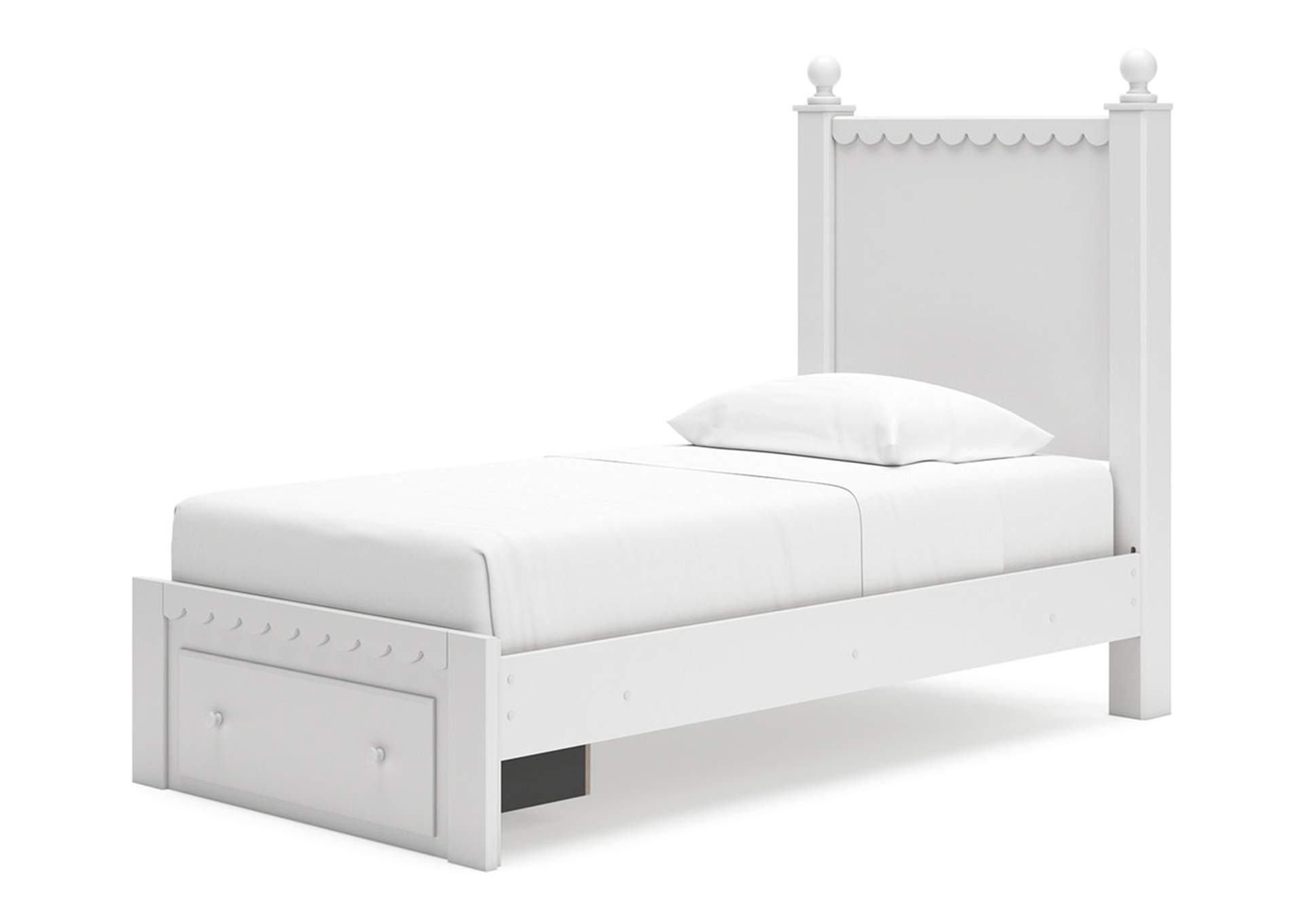 Mollviney Twin Panel Storage Bed with Mirrored Dresser and Chest,Signature Design By Ashley