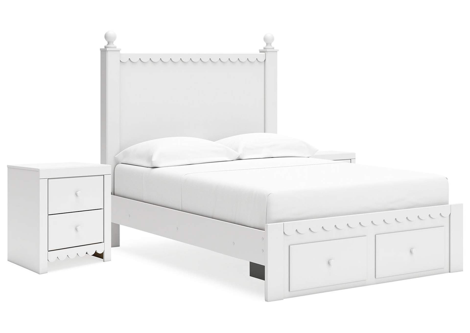 Mollviney Full Panel Storage Bed with 2 Nightstands,Signature Design By Ashley