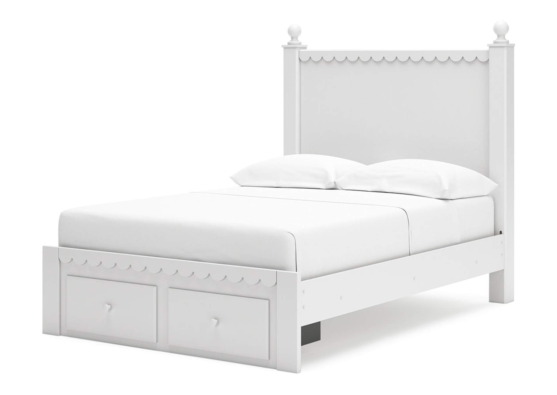 Mollviney Full Panel Storage Bed with Mirrored Dresser, Chest and Nightstand,Signature Design By Ashley