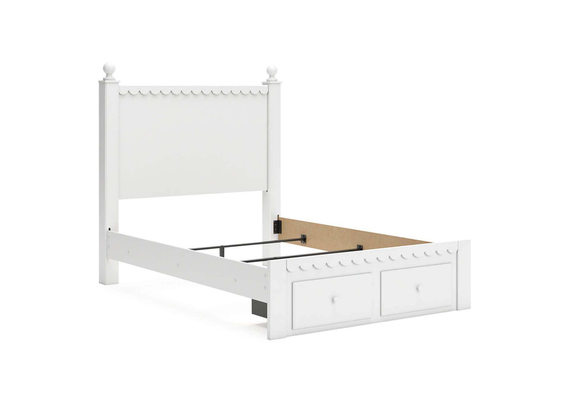 Mollviney Full Panel Storage Bed with Mirrored Dresser and Chest,Signature Design By Ashley