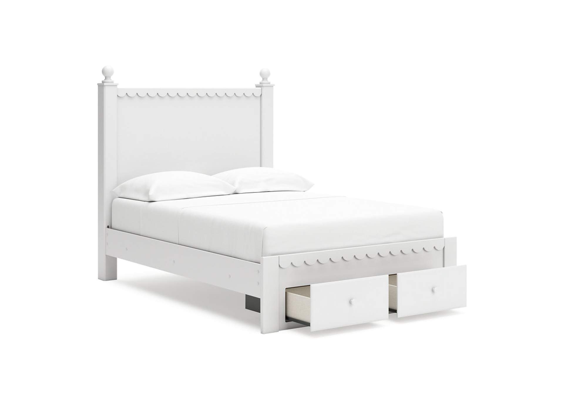 Mollviney Full Panel Storage Bed with Mirrored Dresser and Chest,Signature Design By Ashley