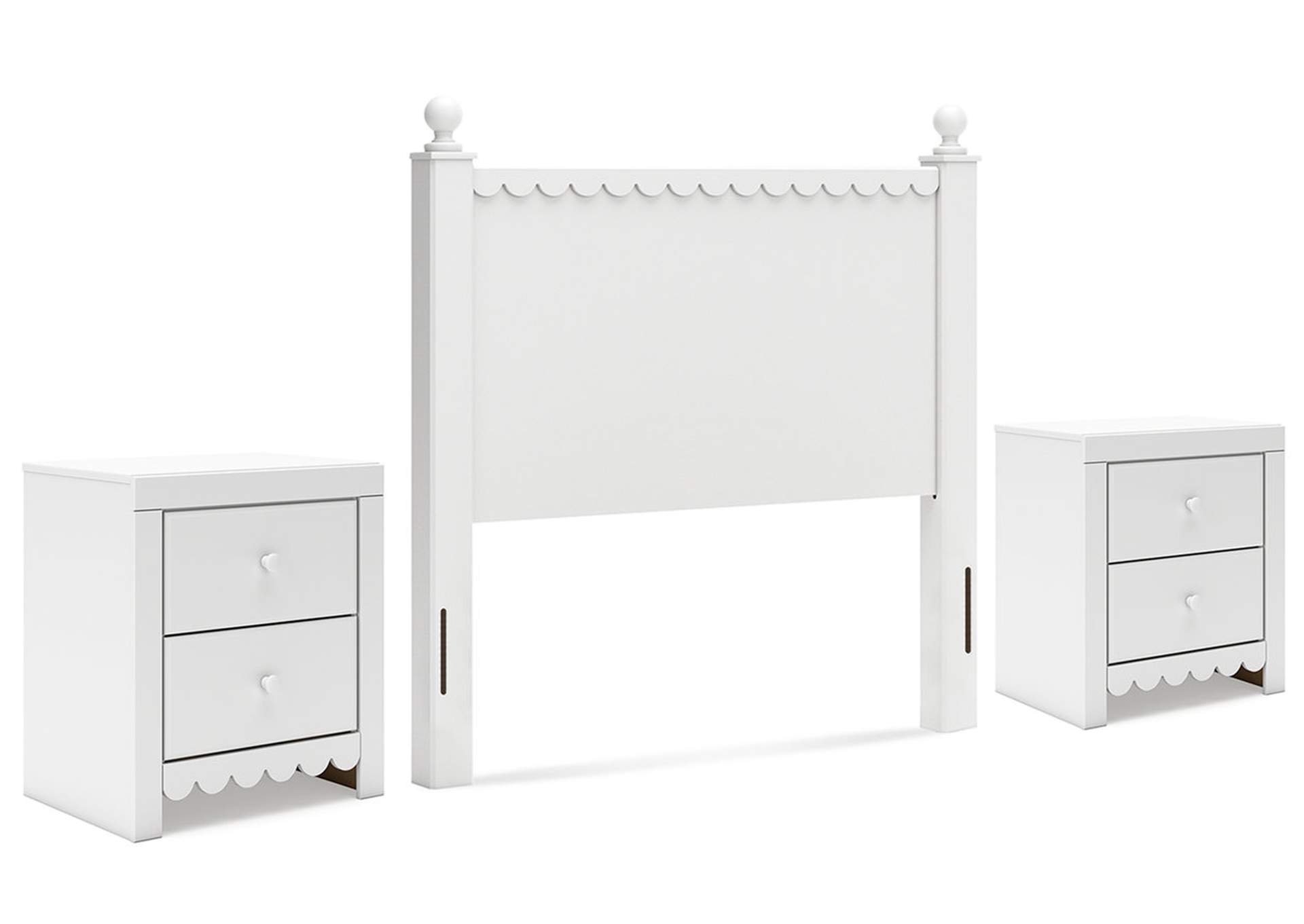 Mollviney Full Panel Headboard with 2 Nightstands,Signature Design By Ashley