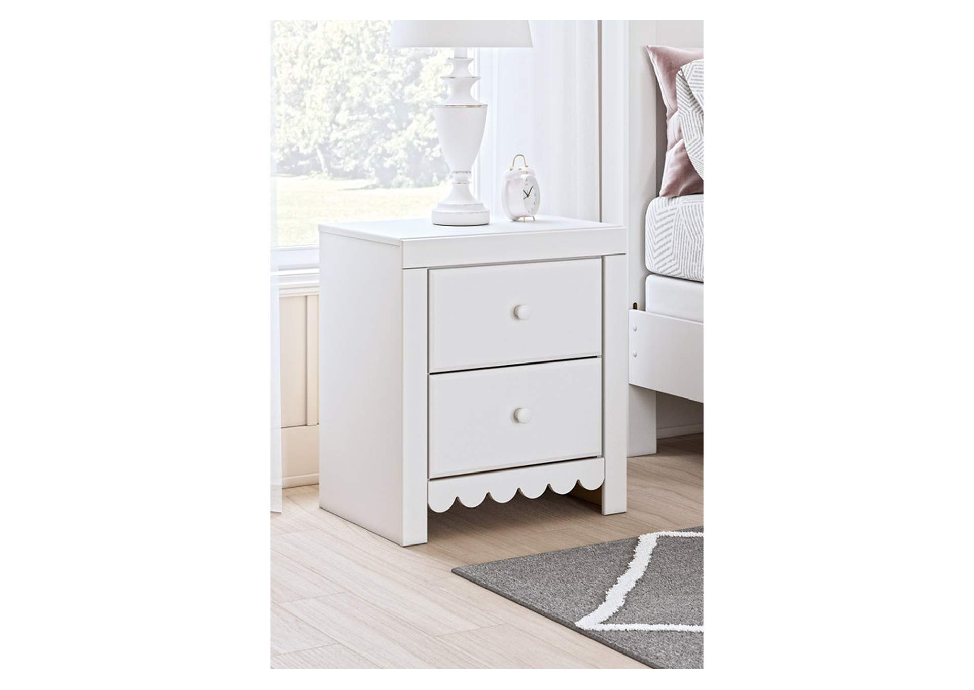 Mollviney Twin Panel Bed with Nightstand,Signature Design By Ashley