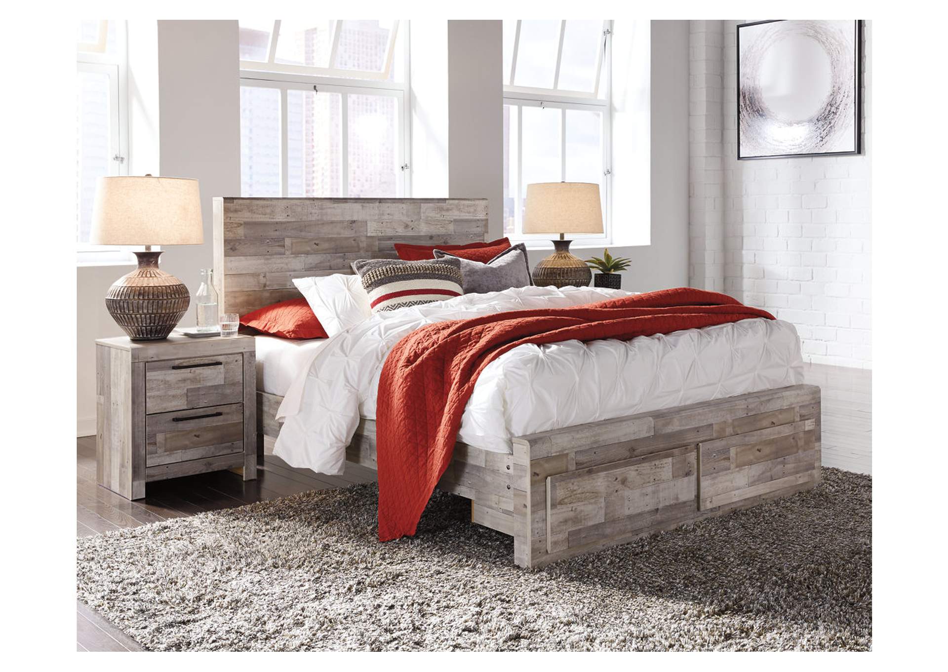 Effie Queen Panel Bed with 2 Storage Drawers,Signature Design By Ashley