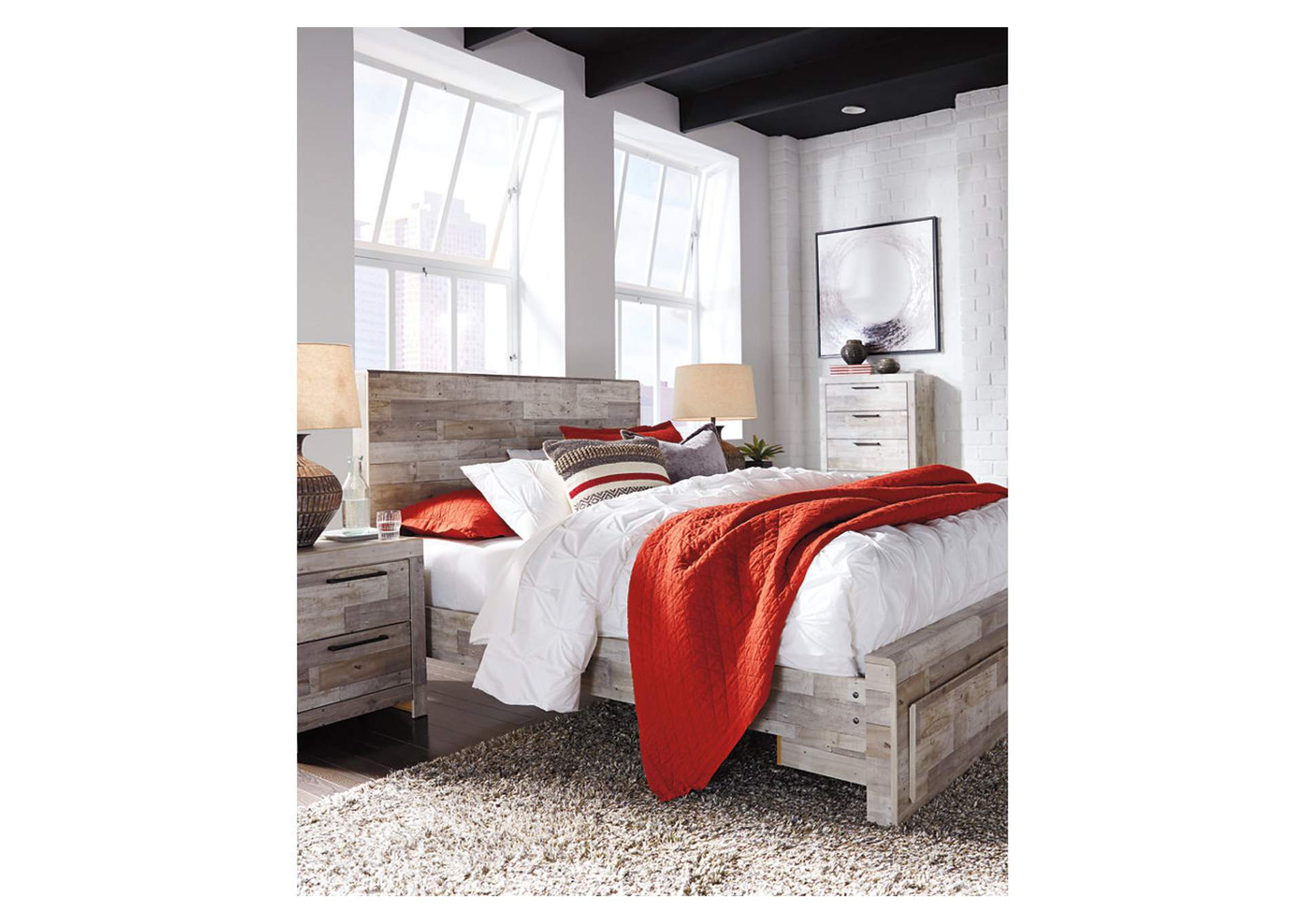 Effie Queen Panel Bed with 2 Storage Drawers,Signature Design By Ashley