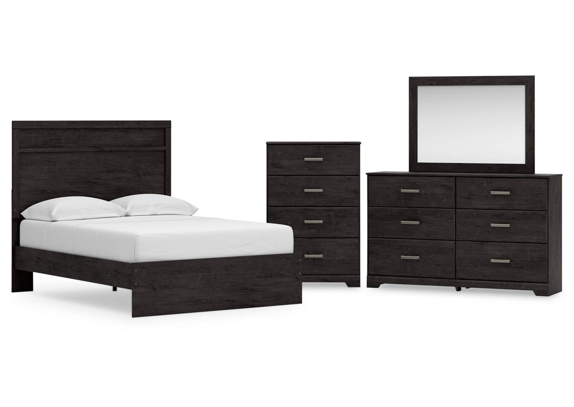 Belachime Full Panel Bed with Mirrored Dresser and Chest,Signature Design By Ashley