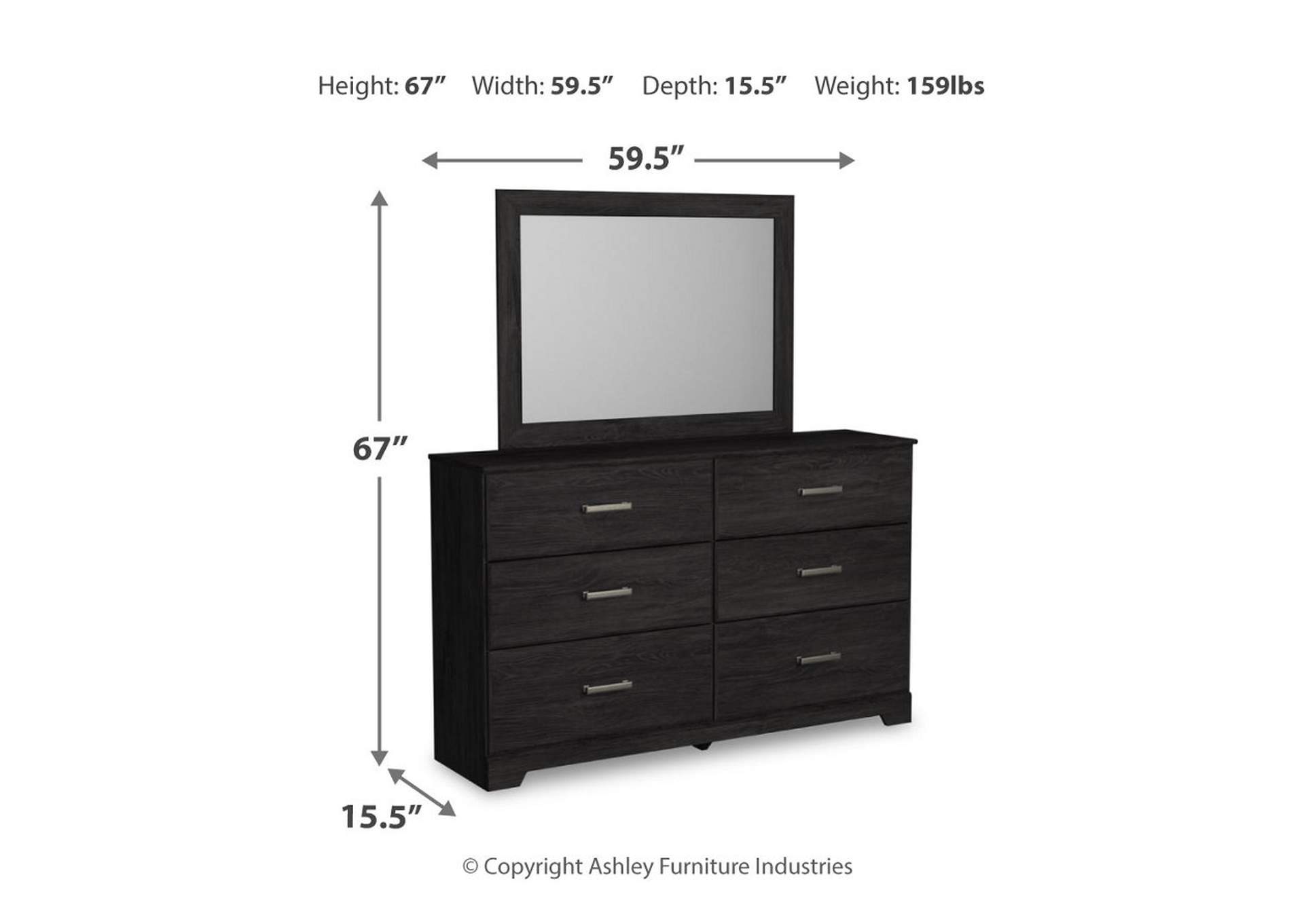 Belachime King Panel Bed with Mirrored Dresser and Nightstand,Signature Design By Ashley
