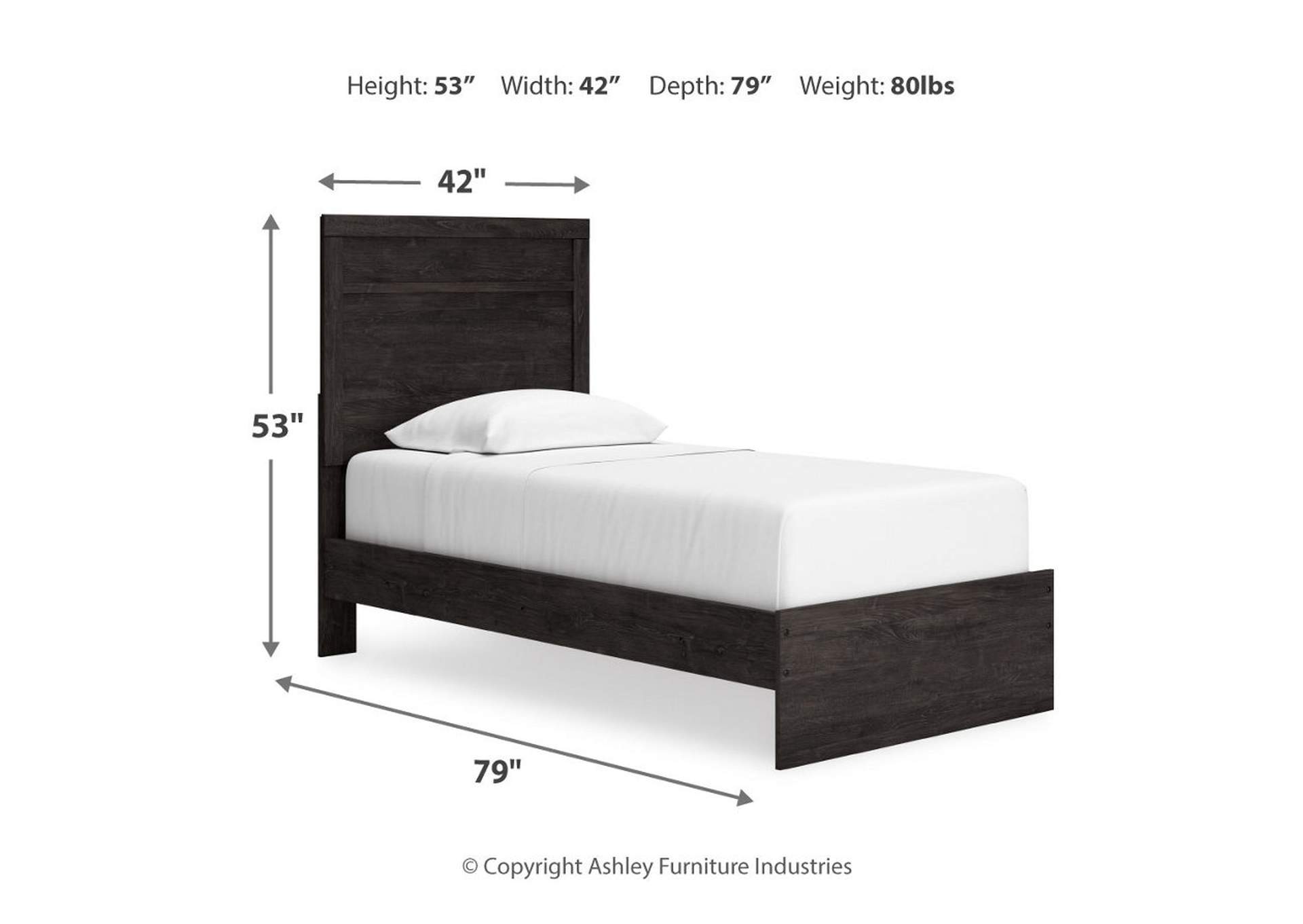 Belachime Twin Panel Bed with Mirrored Dresser, Chest and Nightstand,Signature Design By Ashley