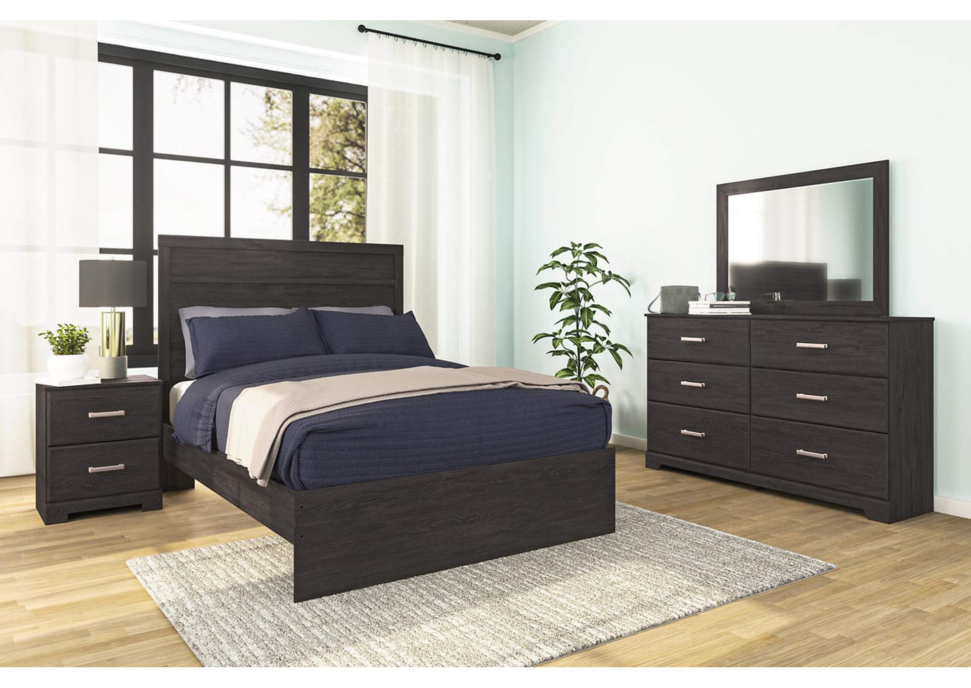 Belachime King Panel Bed with 2 Nightstands,Signature Design By Ashley