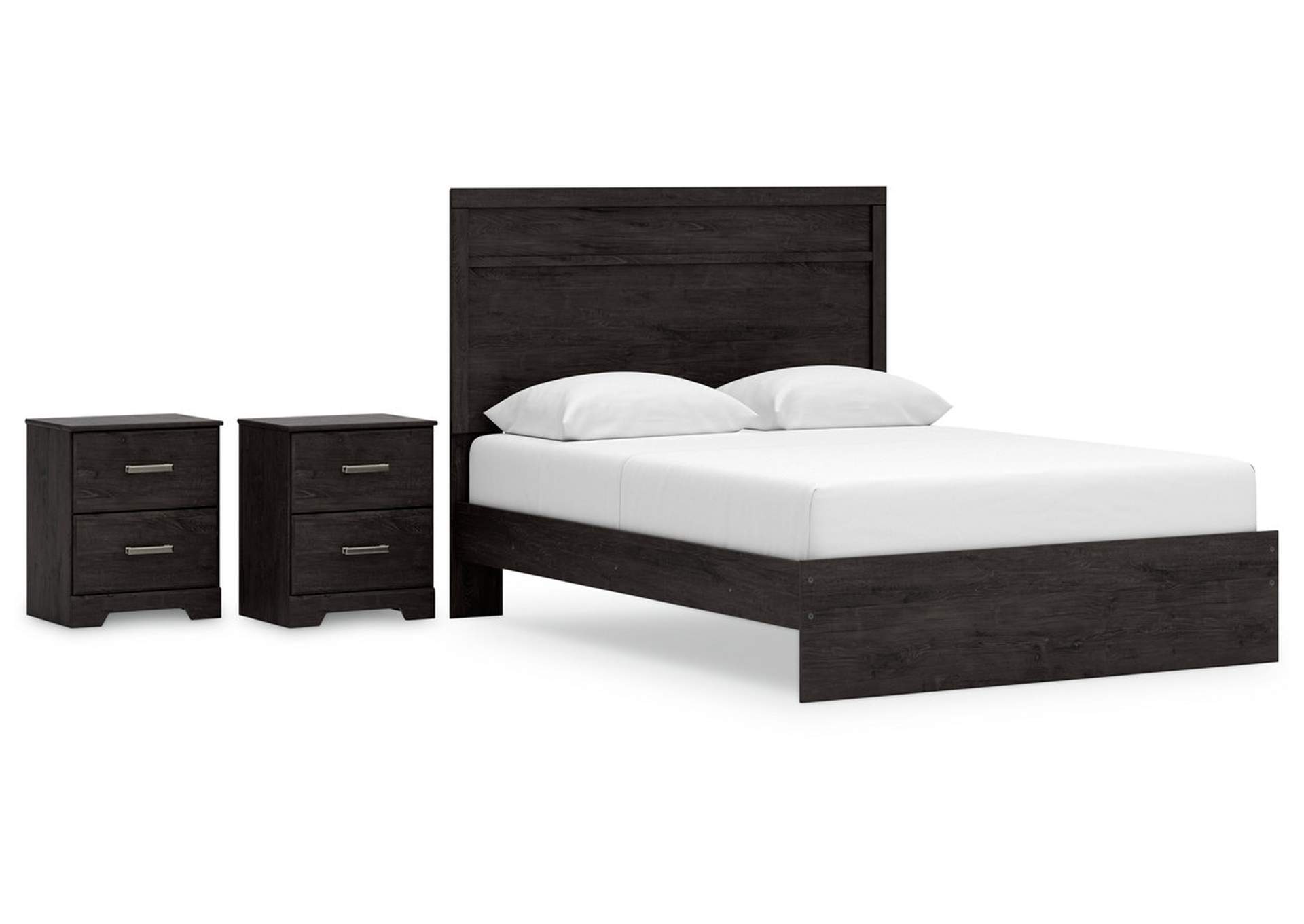 Belachime Queen Panel Bed with 2 Nightstands,Signature Design By Ashley