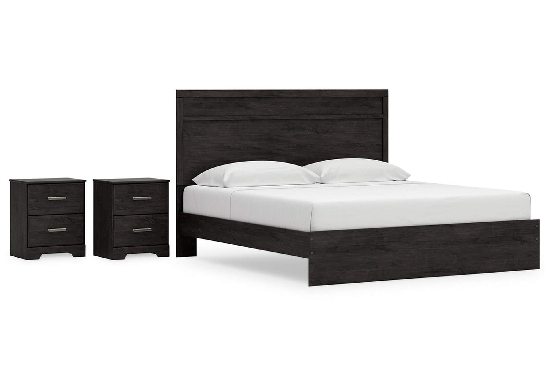 Belachime King Panel Bed with 2 Nightstands,Signature Design By Ashley