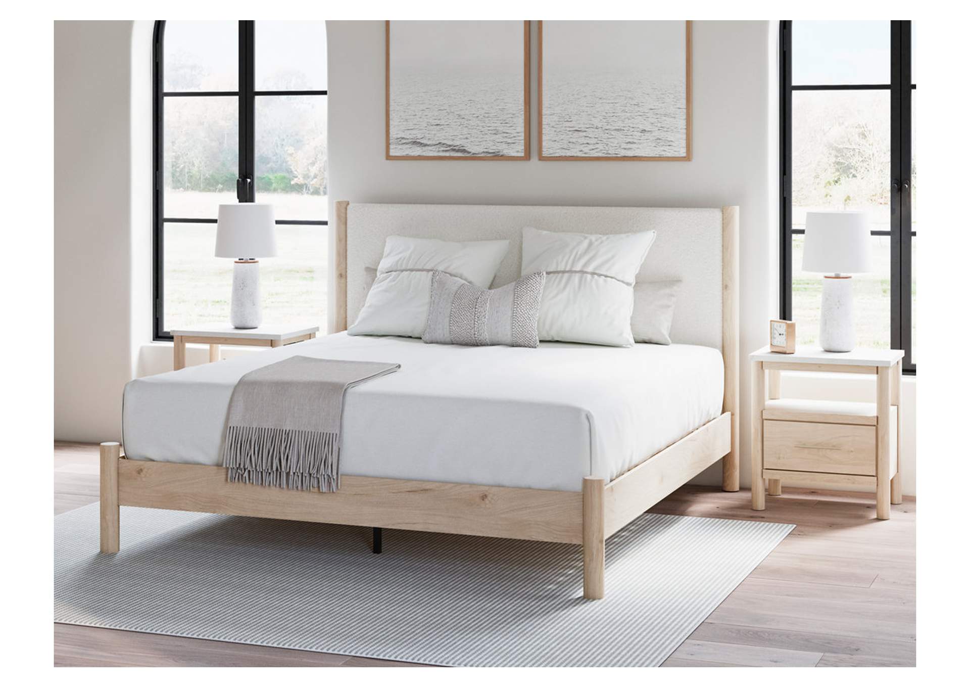 Cadmori King Upholstered Panel Bed,Signature Design By Ashley